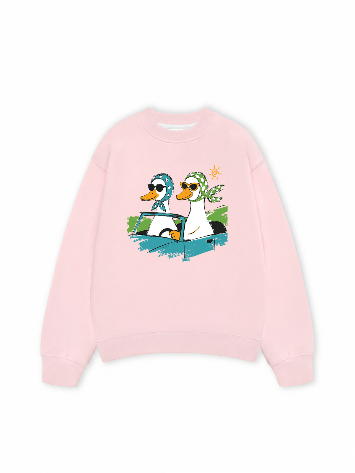 Áo Sweater Nỉ Hai Da Farm Duck Driving