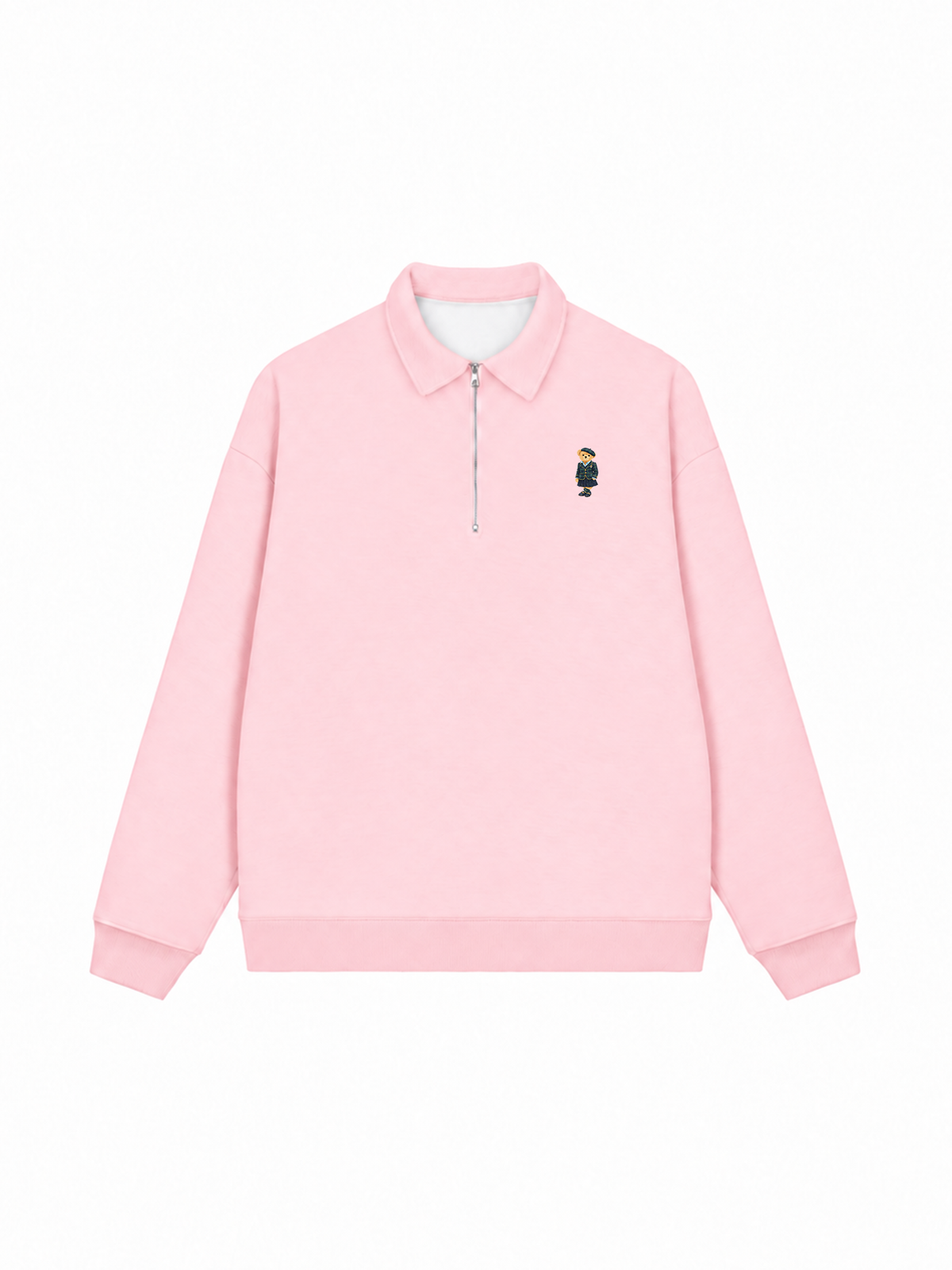 Áo Sweater Polo Nỉ Hai Da Bear Three
