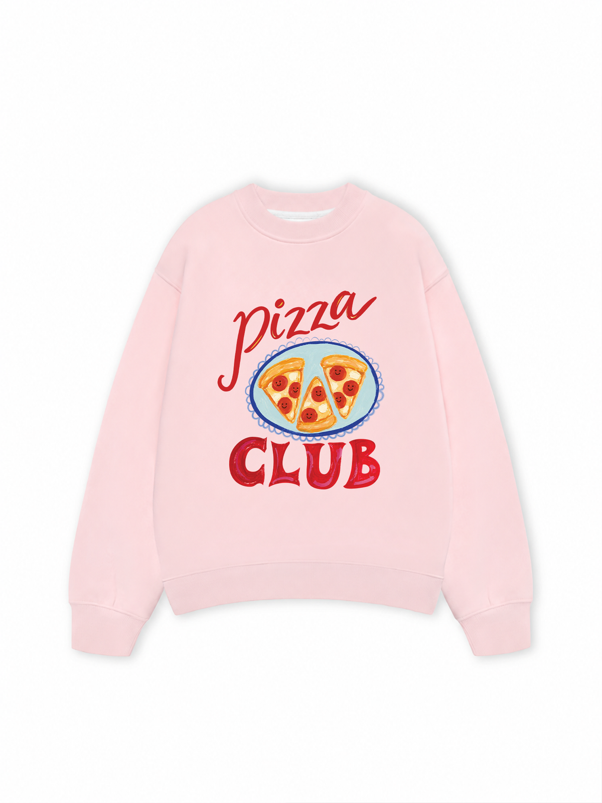 Áo Sweater Nỉ Hai Da Yummy Mood Pizza Girl Club