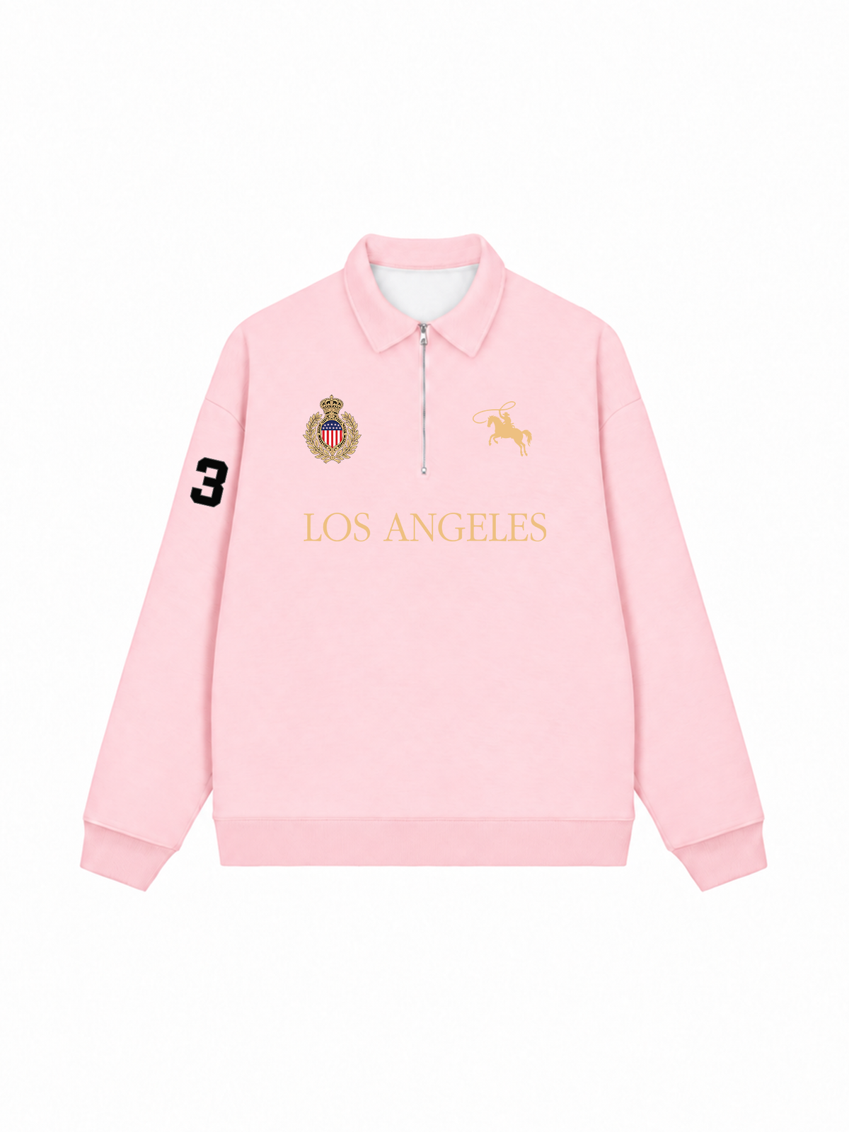 Áo Sweater Polo Nỉ Hai Da  Vintage Los Angeles