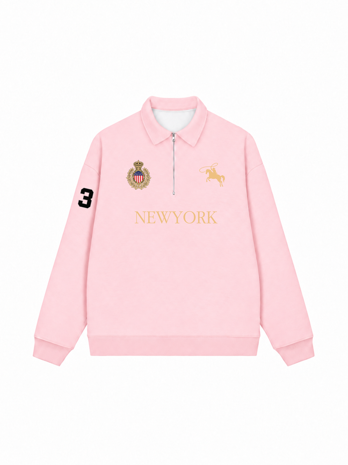 Áo Sweater Polo Nỉ Hai Da  Vintage NewYork