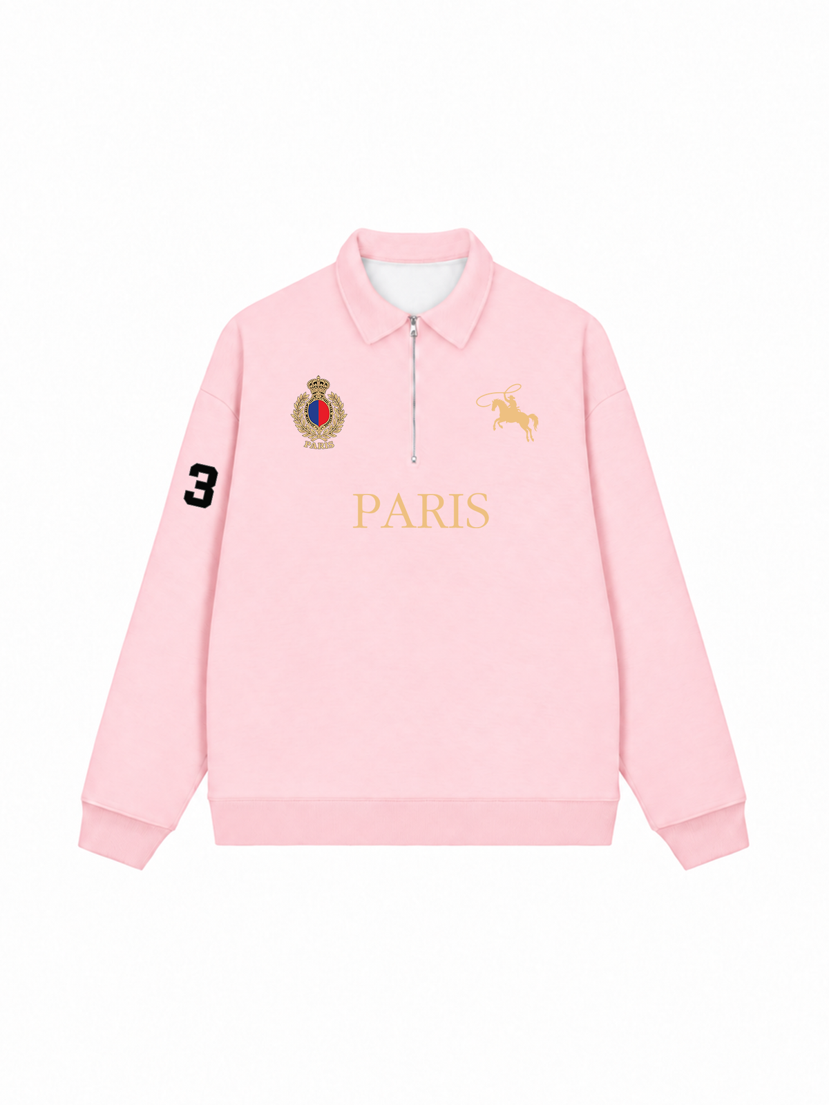 Áo Sweater Polo Nỉ Hai Da  Vintage Paris
