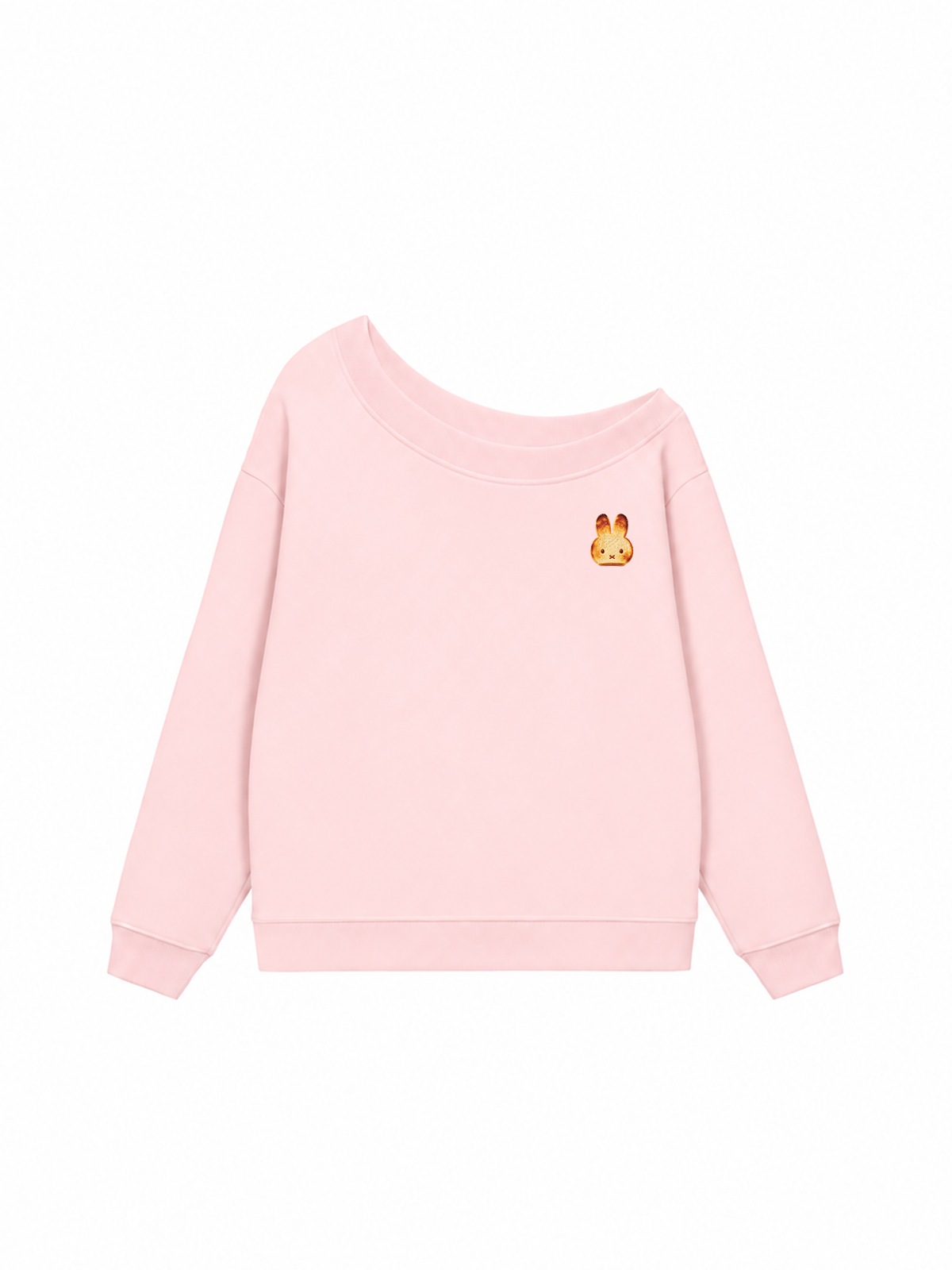 Áo Sweater Lệch Vai Nỉ Hai Da  Bunny Bread