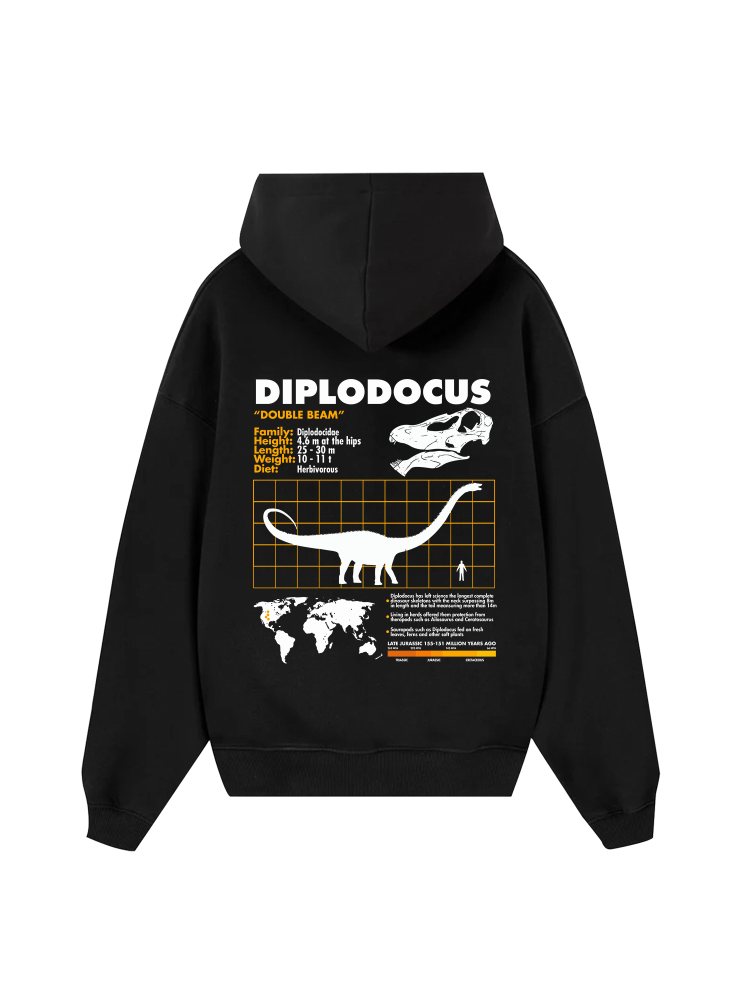 Wild Life Analysis Table Diplodocus Hoodie