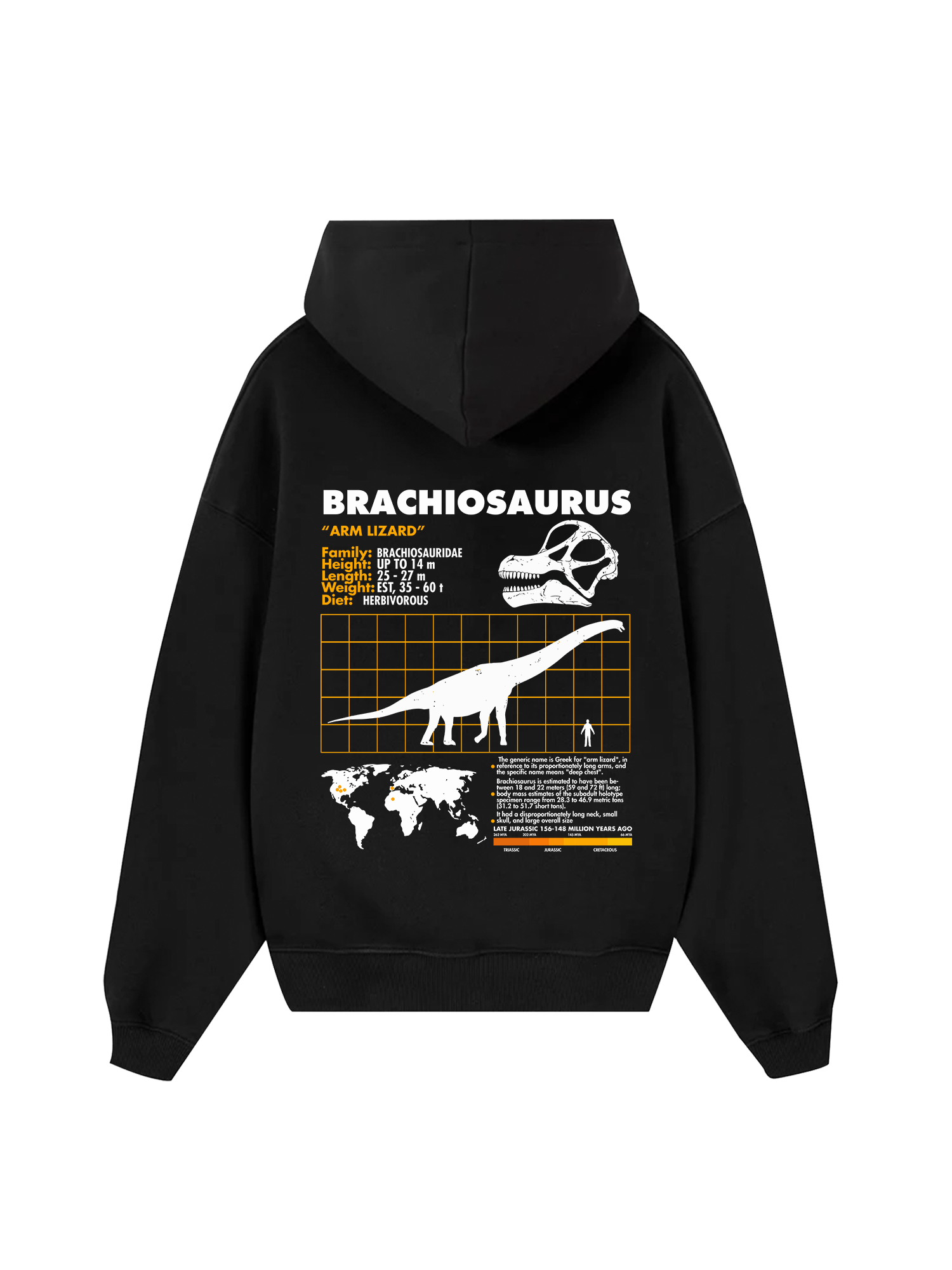 Wild Life Analysis Table Brachiosaurus Hoodie