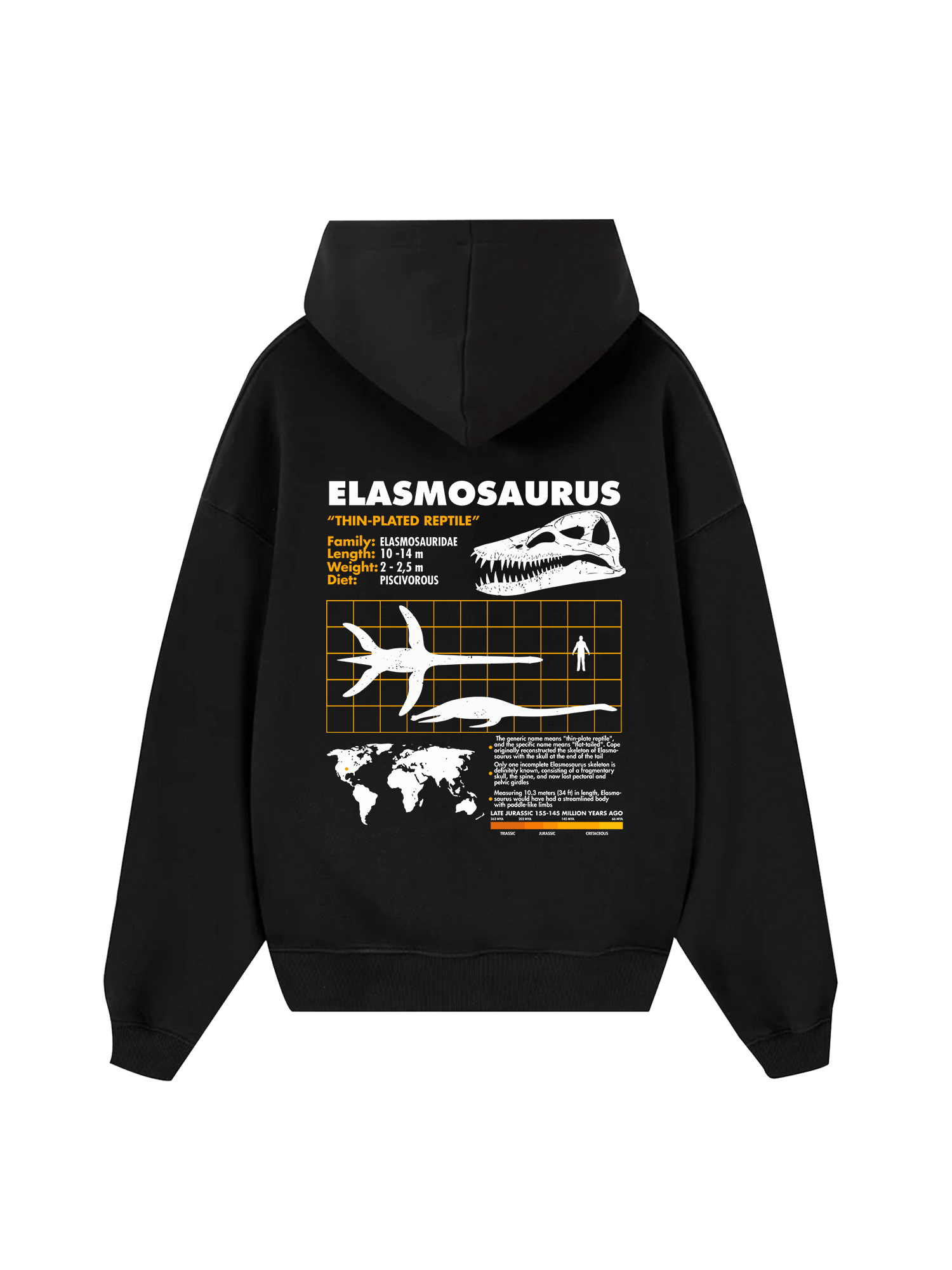Wild Life Analysis Table Elasmosaurus Hoodie