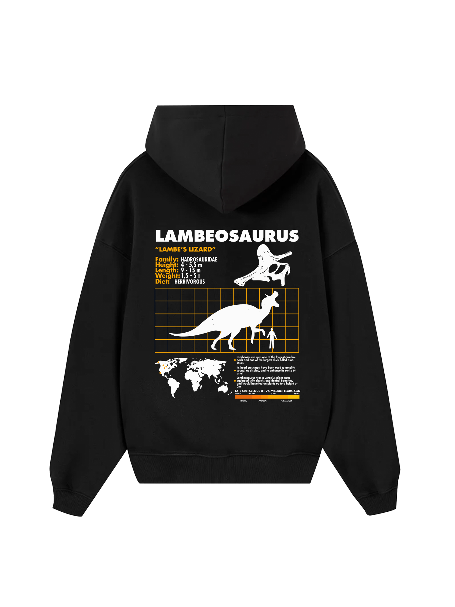 Wild Life Analysis Table Lambeosaurus Hoodie
