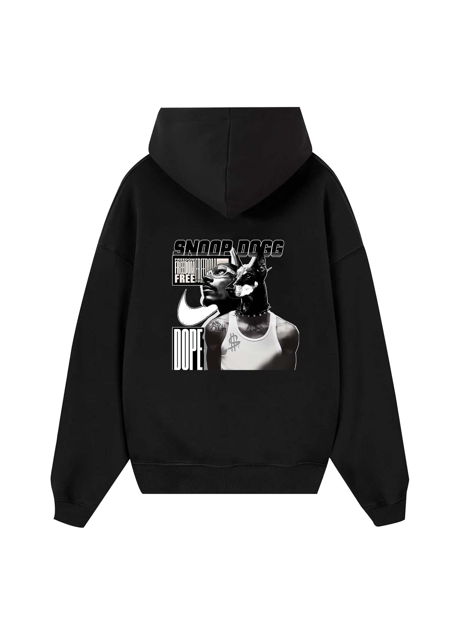Rapper Black And White Snoop Dog Hoodie