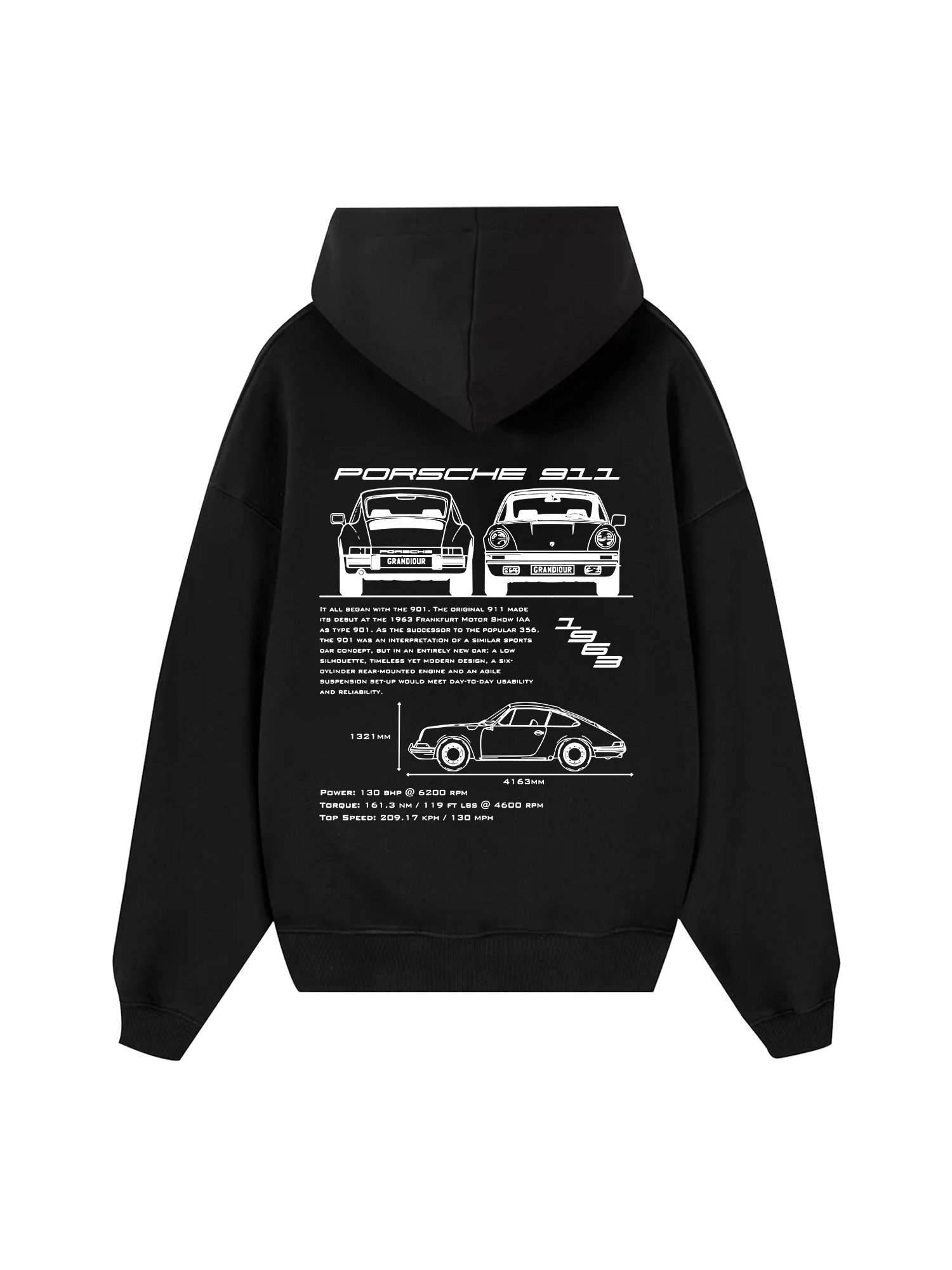 Porsche 911 Blueprint Hoodie