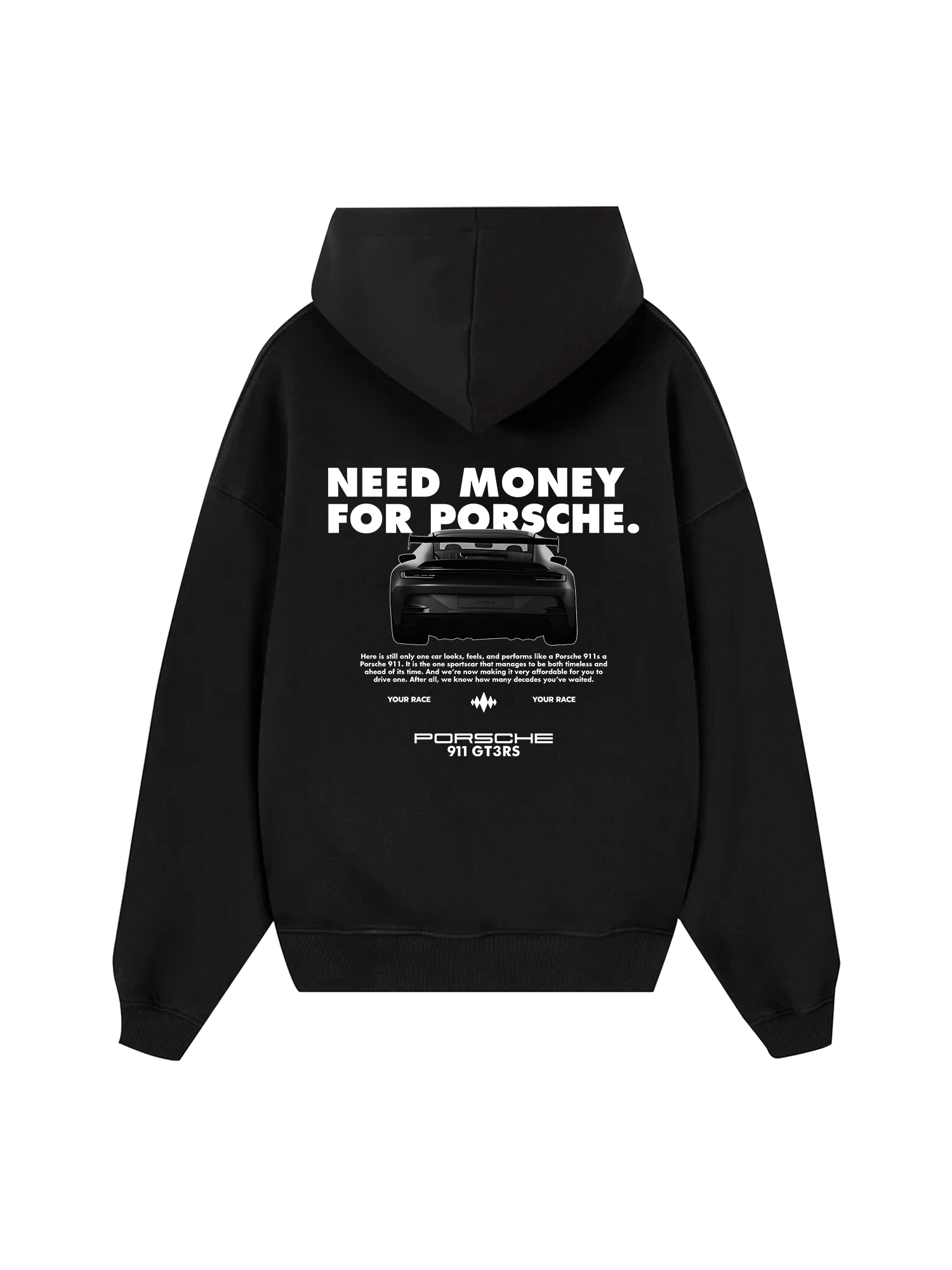 Porsche All Black 911 GT3RS Hoodie