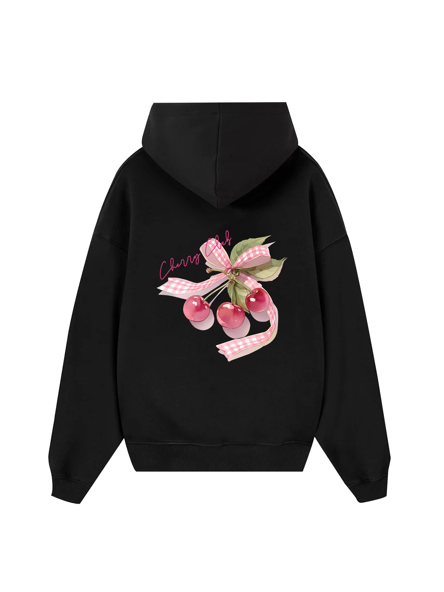 Cherry Club Pink Plaid Hoodie