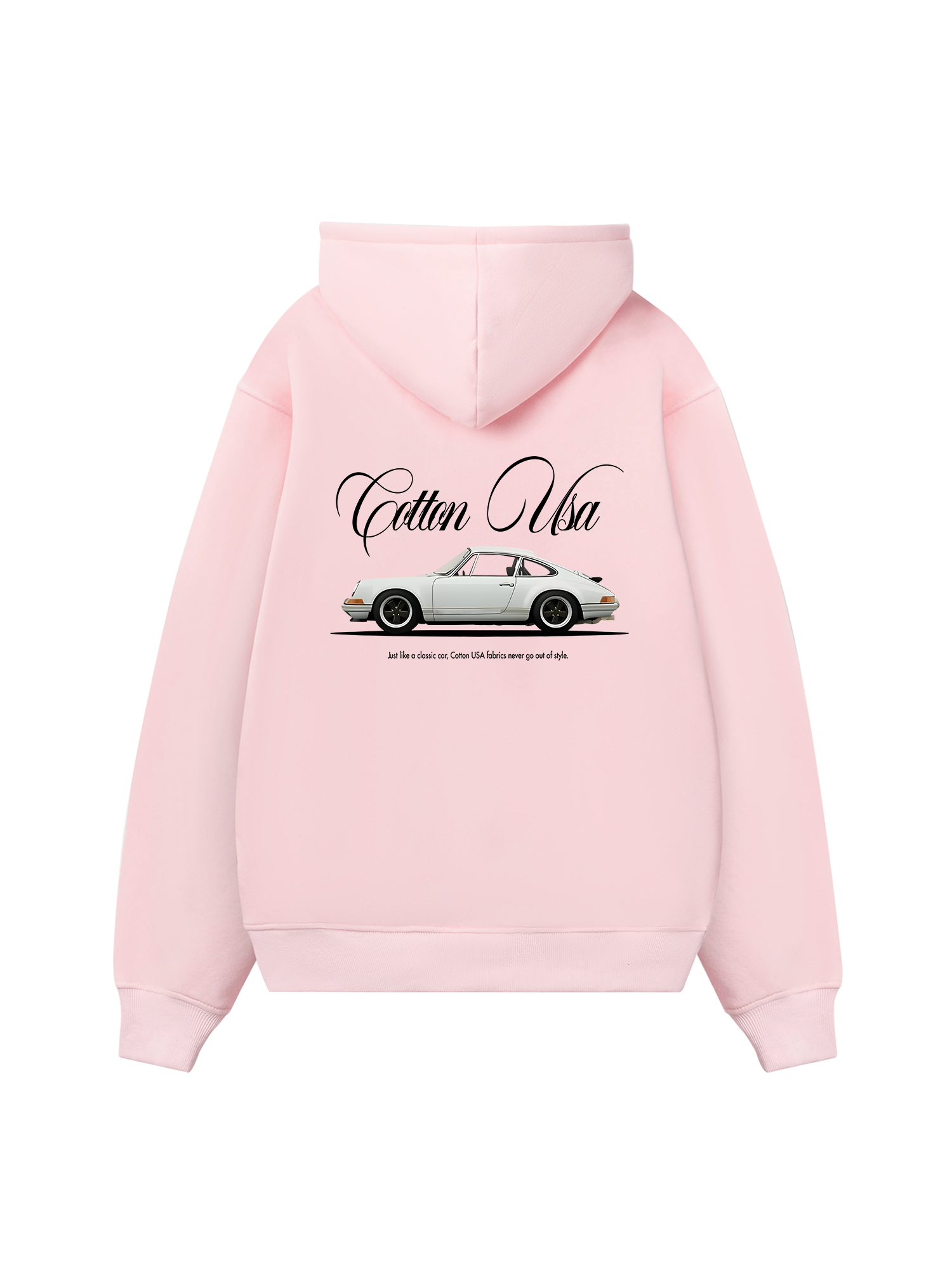 Classic Car White  Hoodie