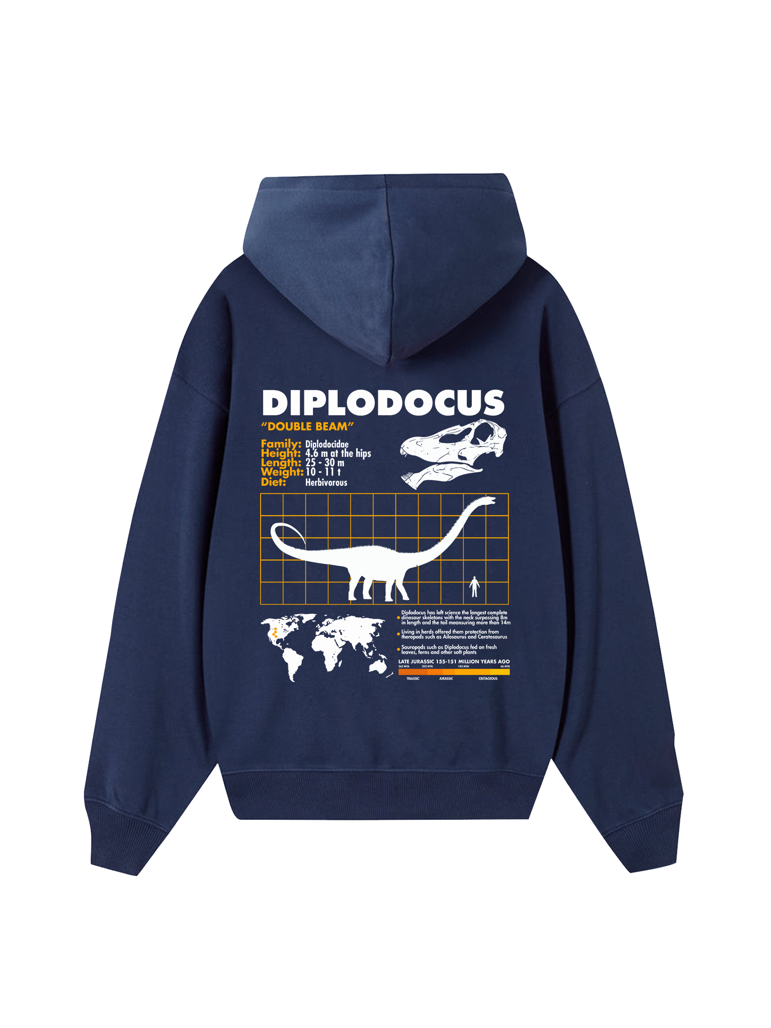 Wild Life Analysis Table Diplodocus Hoodie