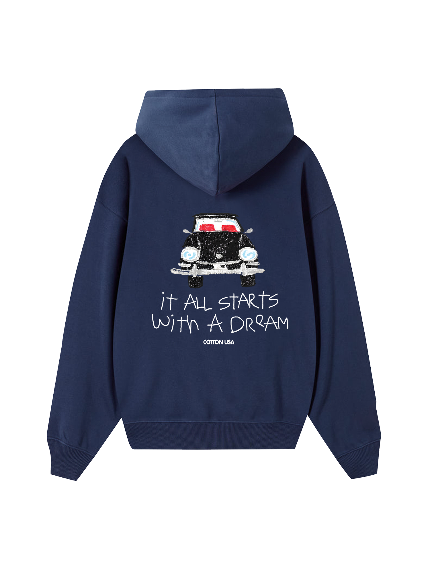 Classic Car Dream Crayon Hoodie