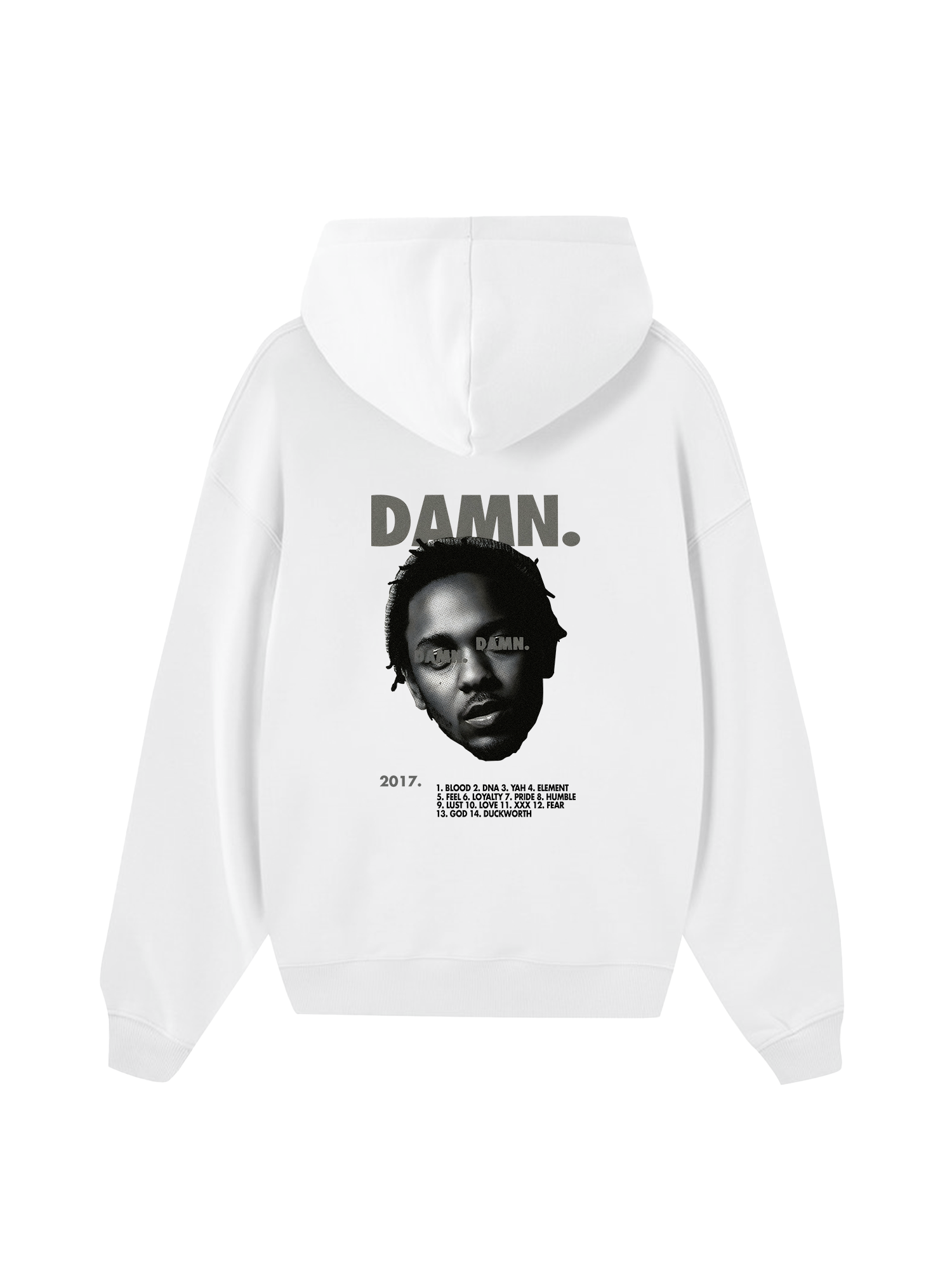 Rapper Damn Black And White Graphic Hoodie