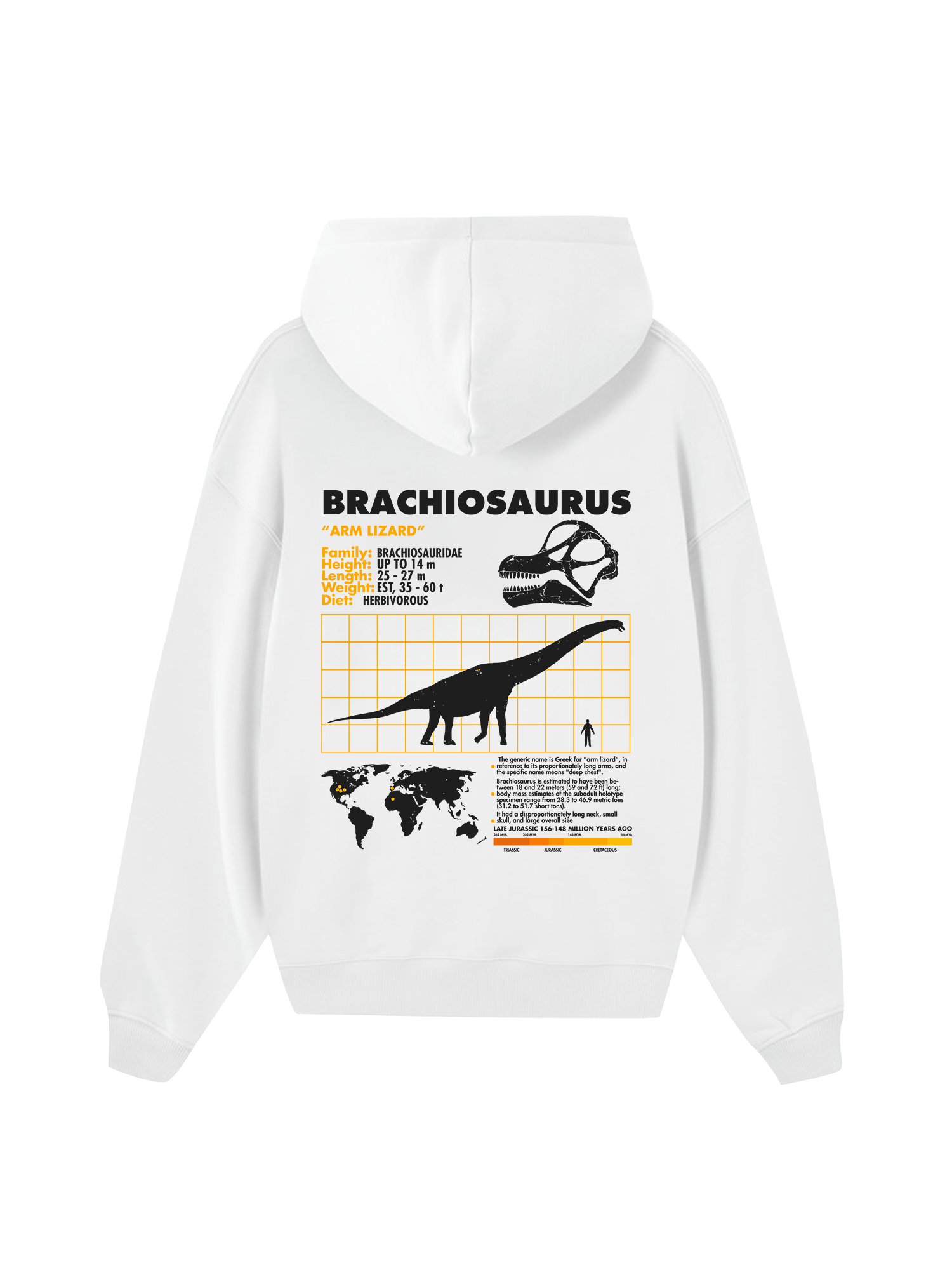 Wild Life Analysis Table Brachiosaurus Hoodie