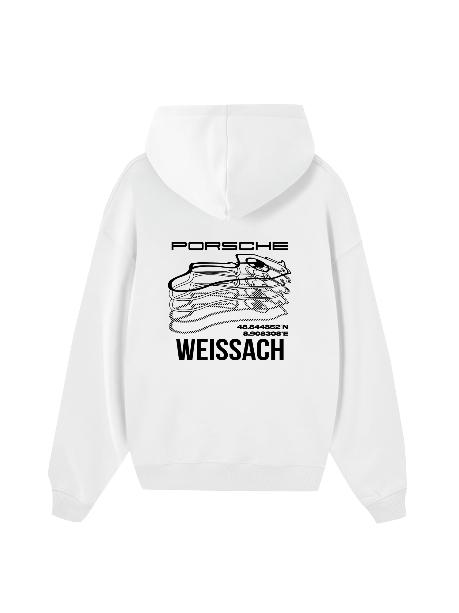 Porsche Weissach Map Hoodie
