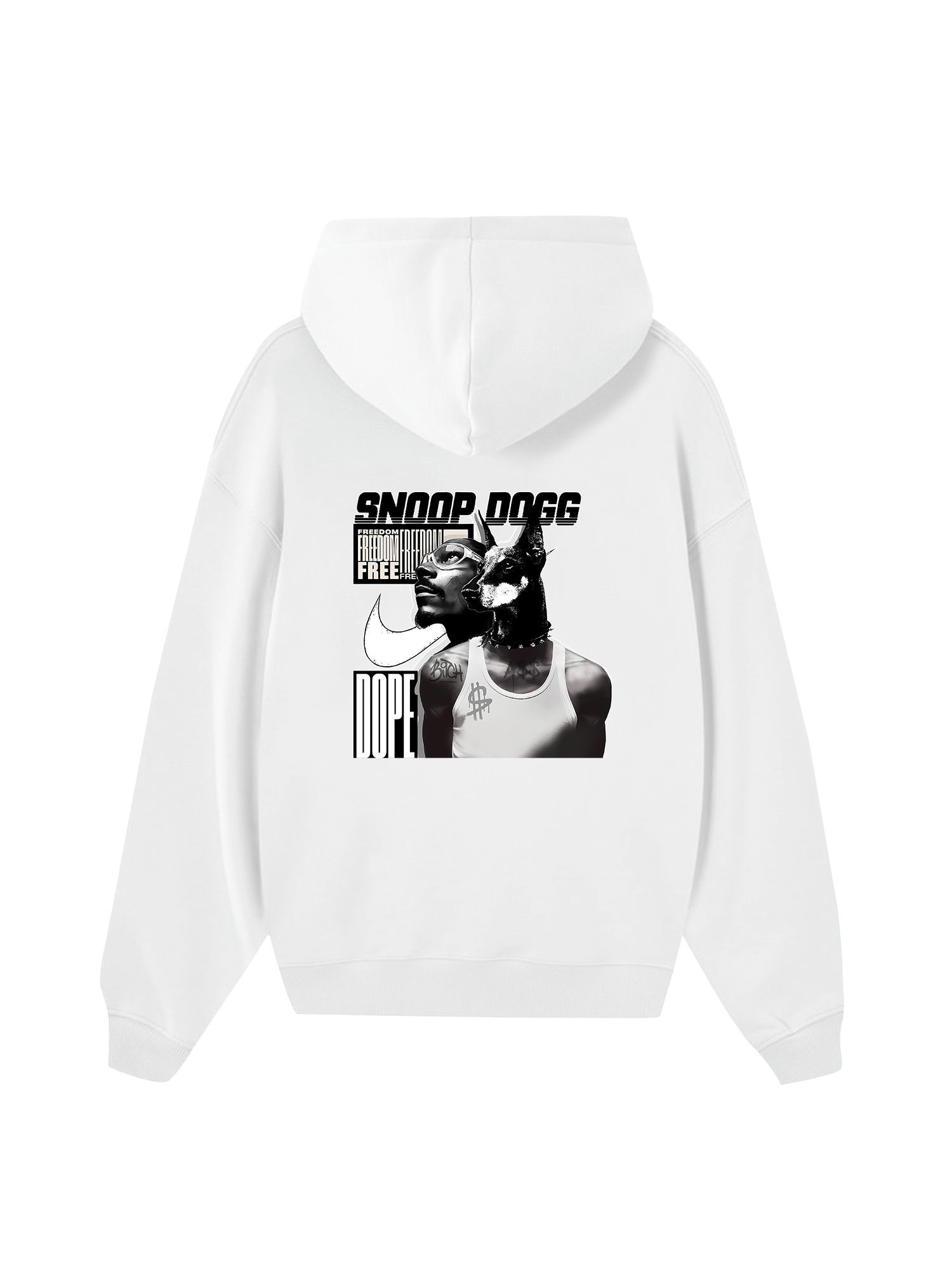 Rapper Black And White Snoop Dog Hoodie