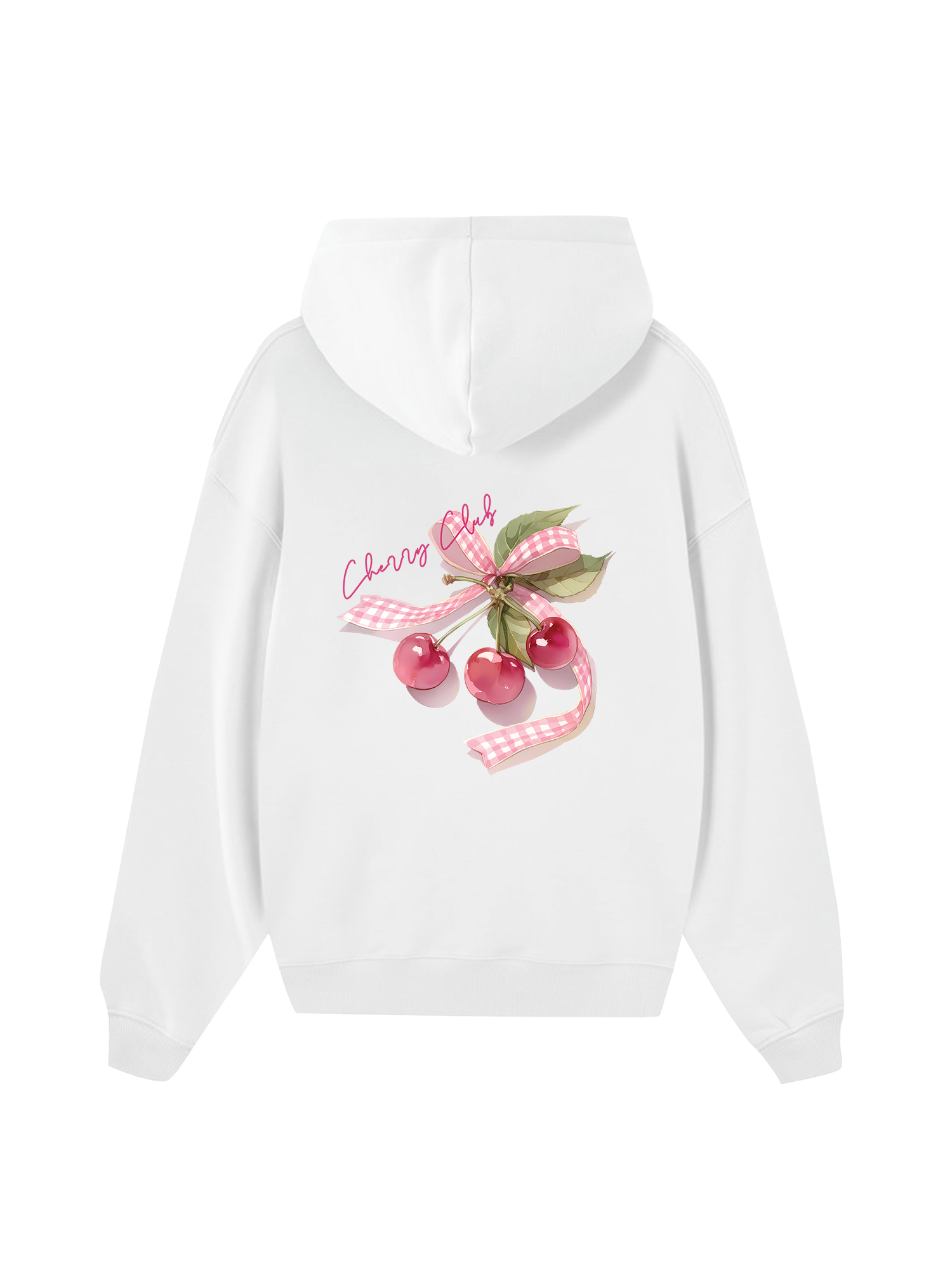 Cherry Club Pink Plaid Hoodie