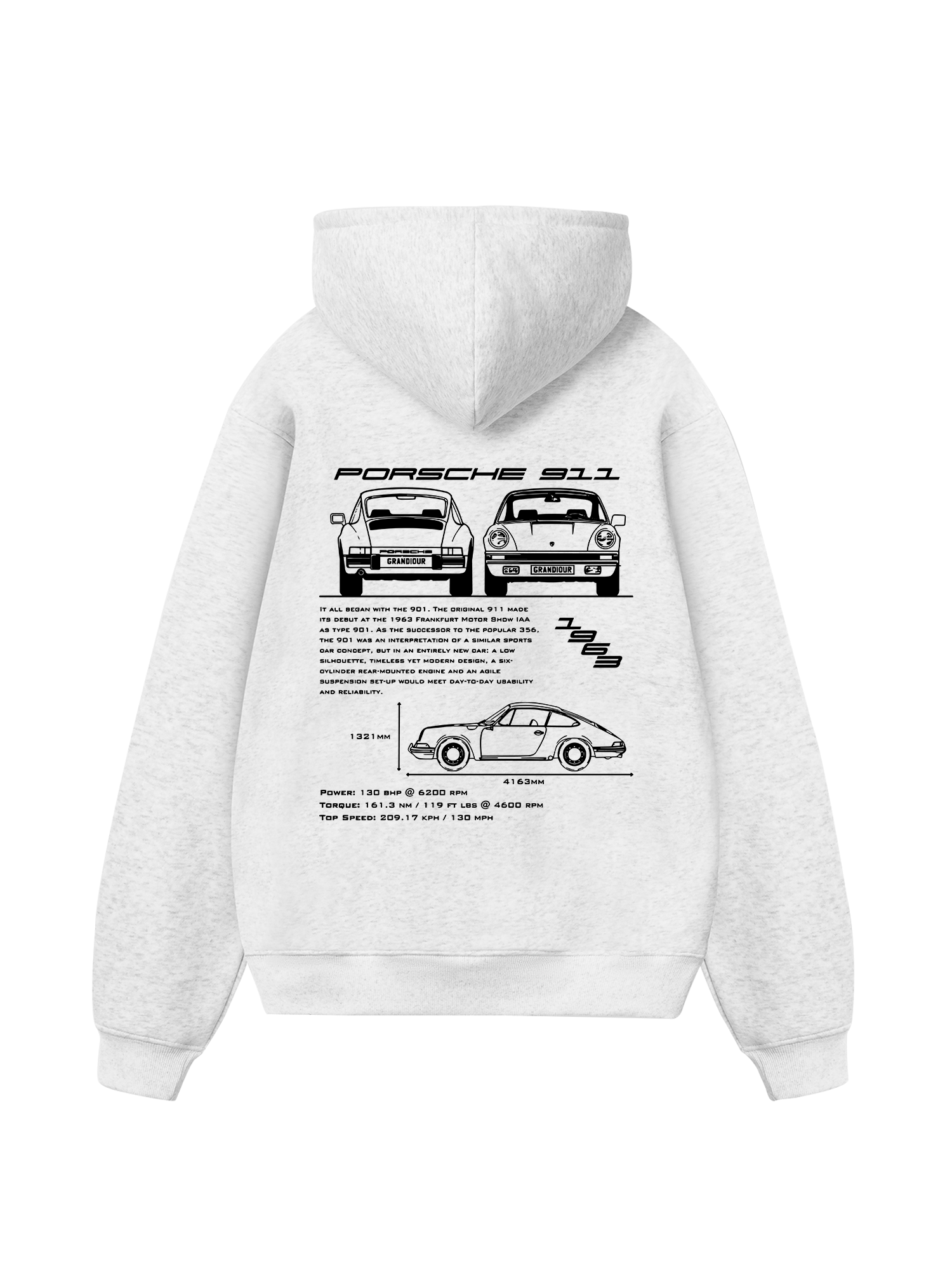 Porsche 911 Blueprint Hoodie