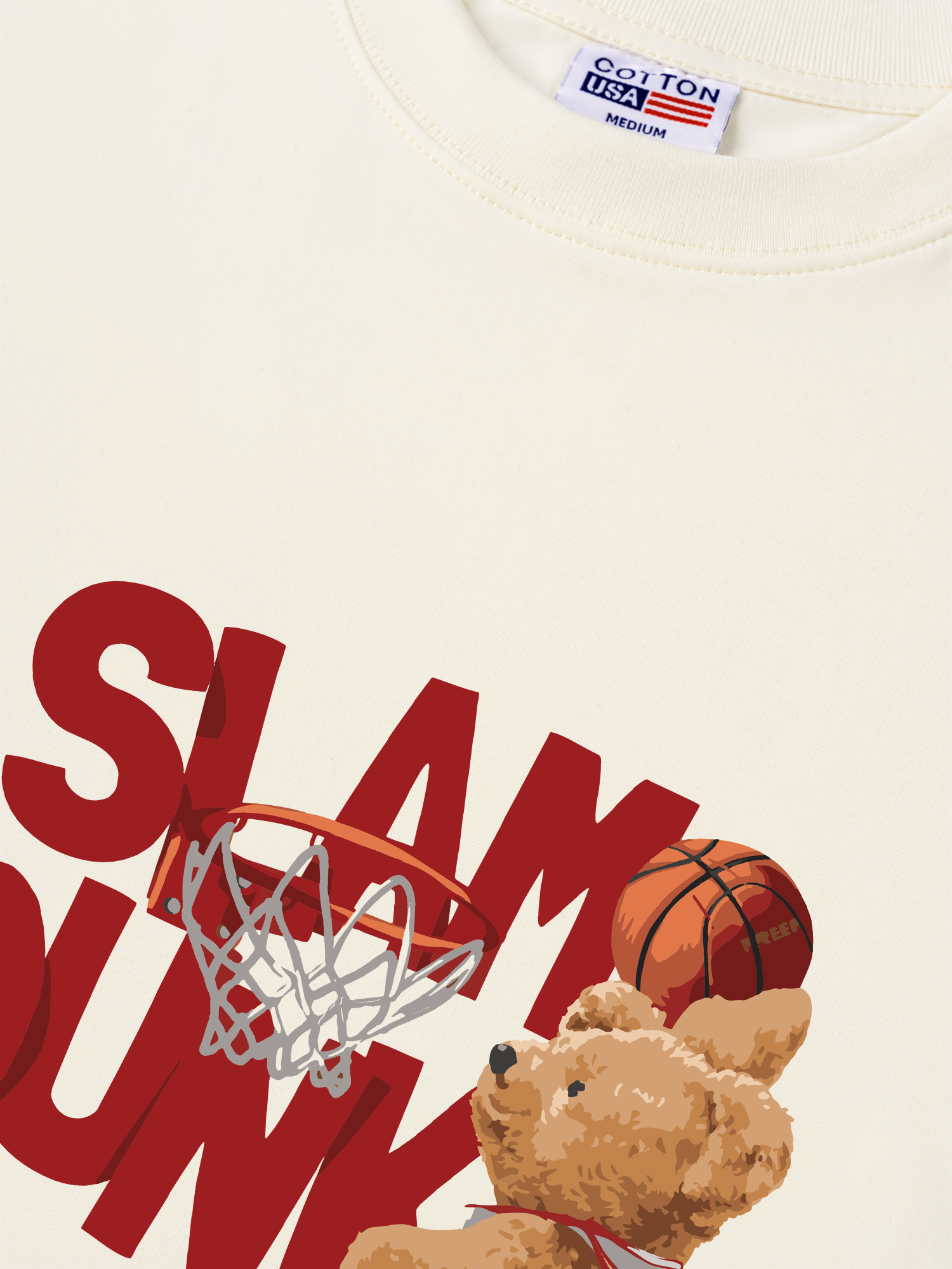Áo Thun Relaxed Fit  Basketball Slam Dunk