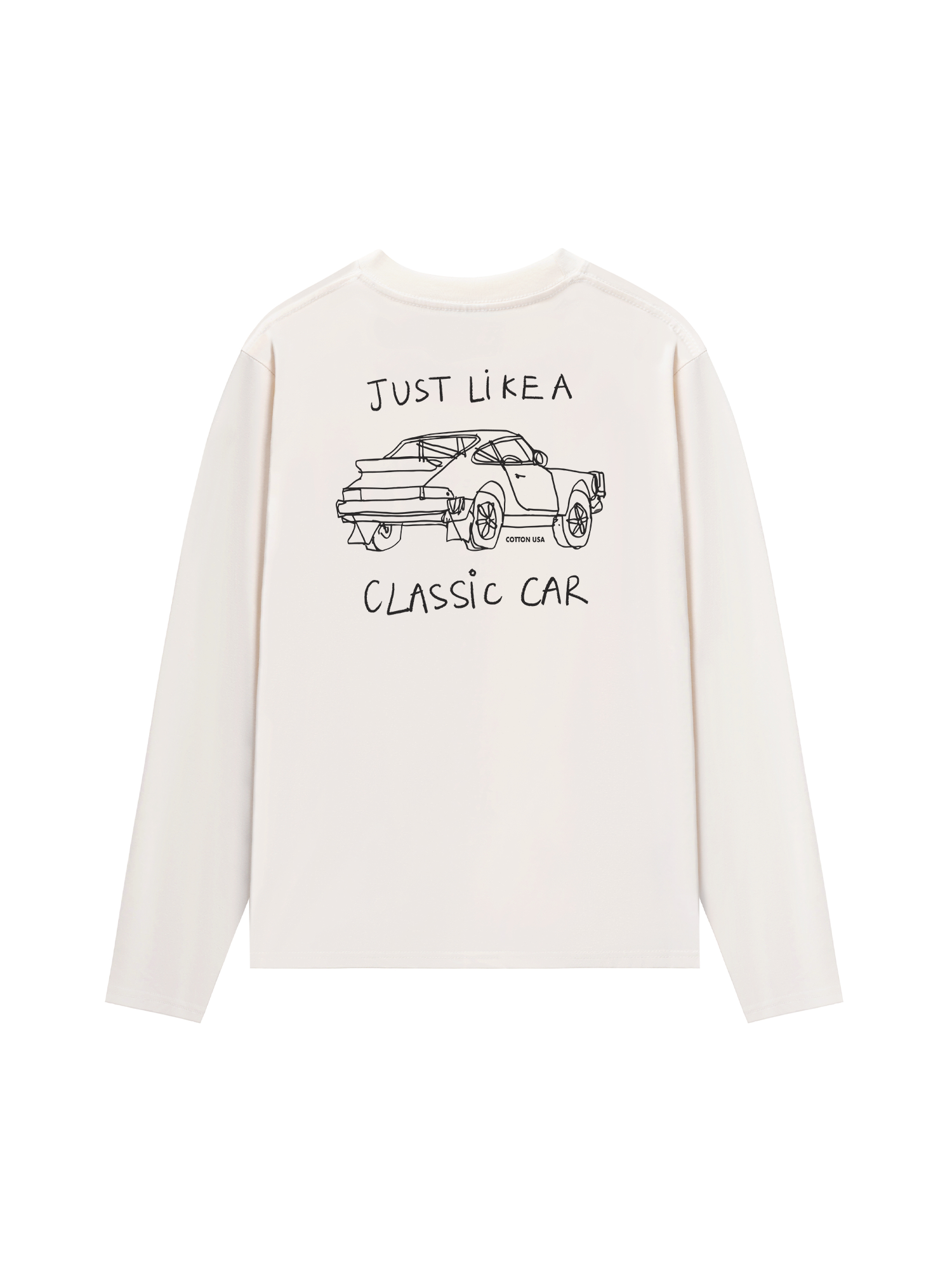 Áo Thun Dài Tay Classic Car Black And White