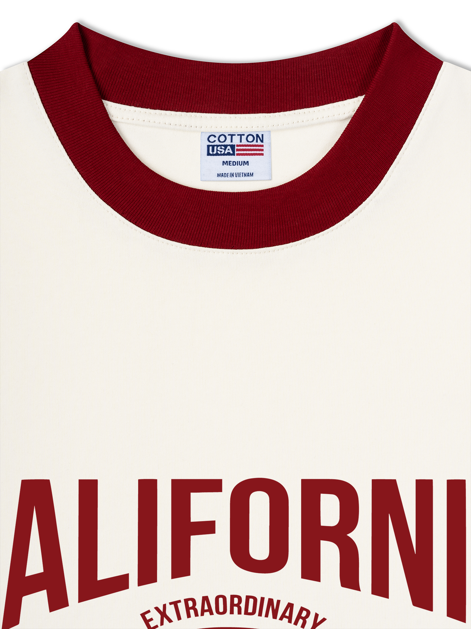 Áo Thun Ringer Relaxed Fit USA California Extraordinary