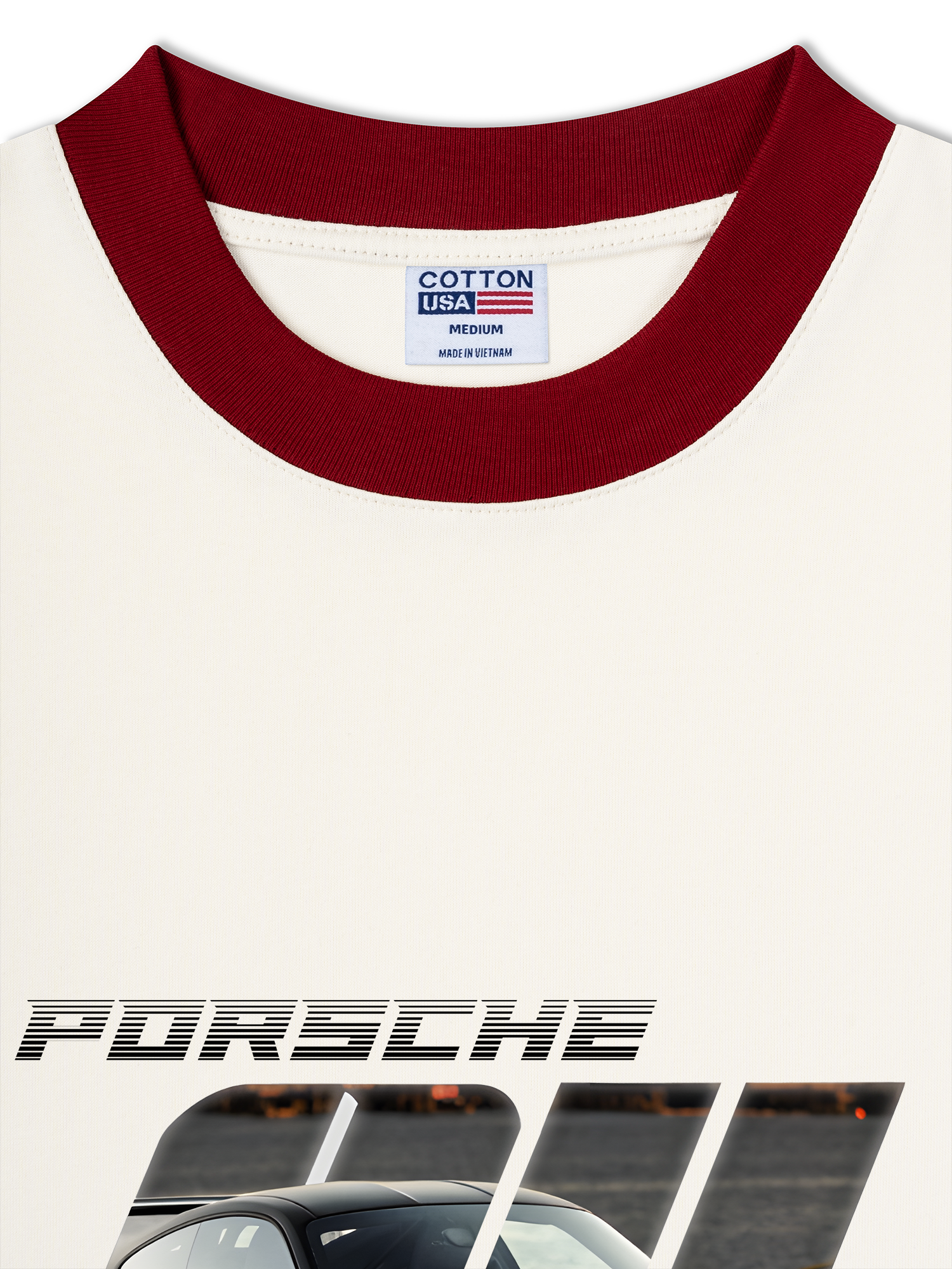 Áo Thun Ringer Relaxed Fit Porsche Silver Turbo S