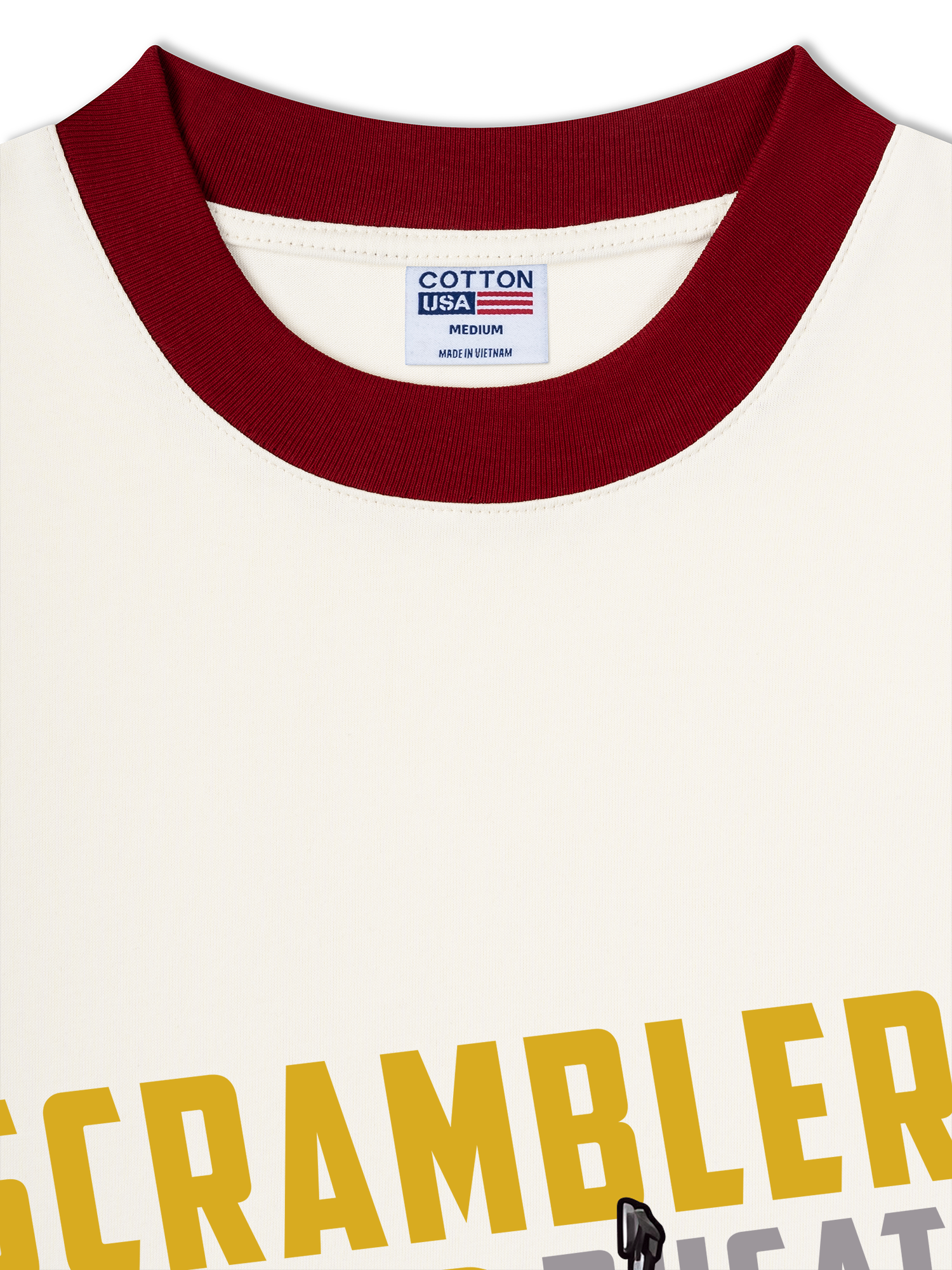 Áo Thun Ringer Relaxed Fit Scrambler 800 Ducati Yellow