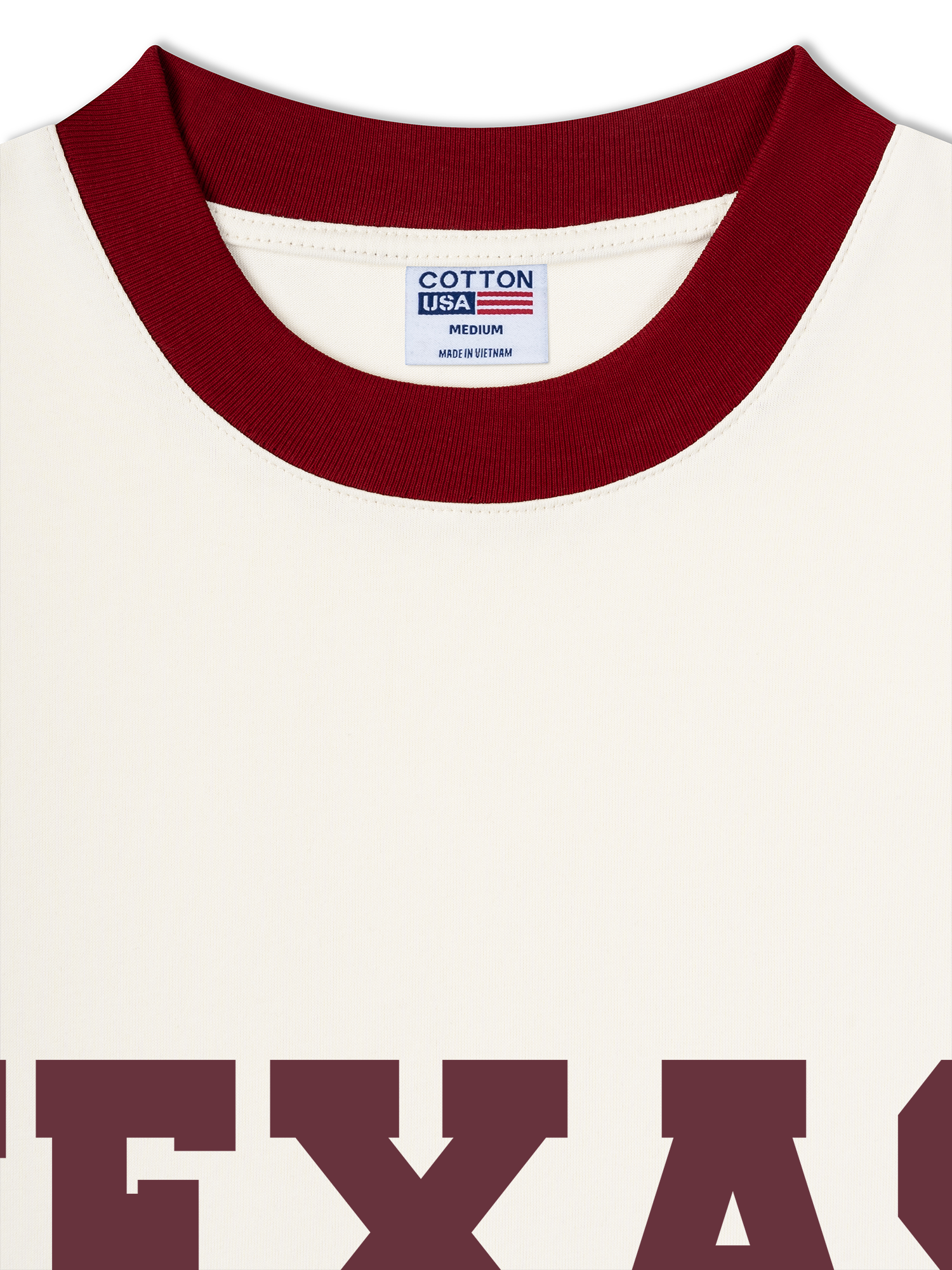 Áo Thun Ringer Relaxed Fit USA Texas Aggies