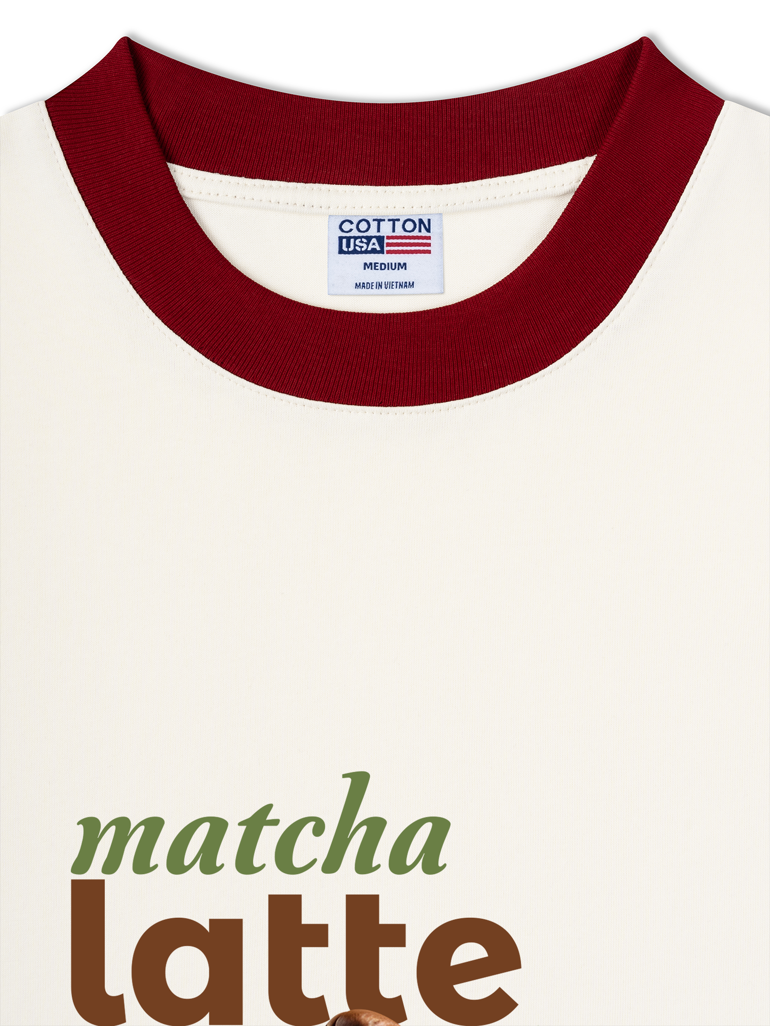 Áo Thun Ringer Relaxed Fit Matcha Latte