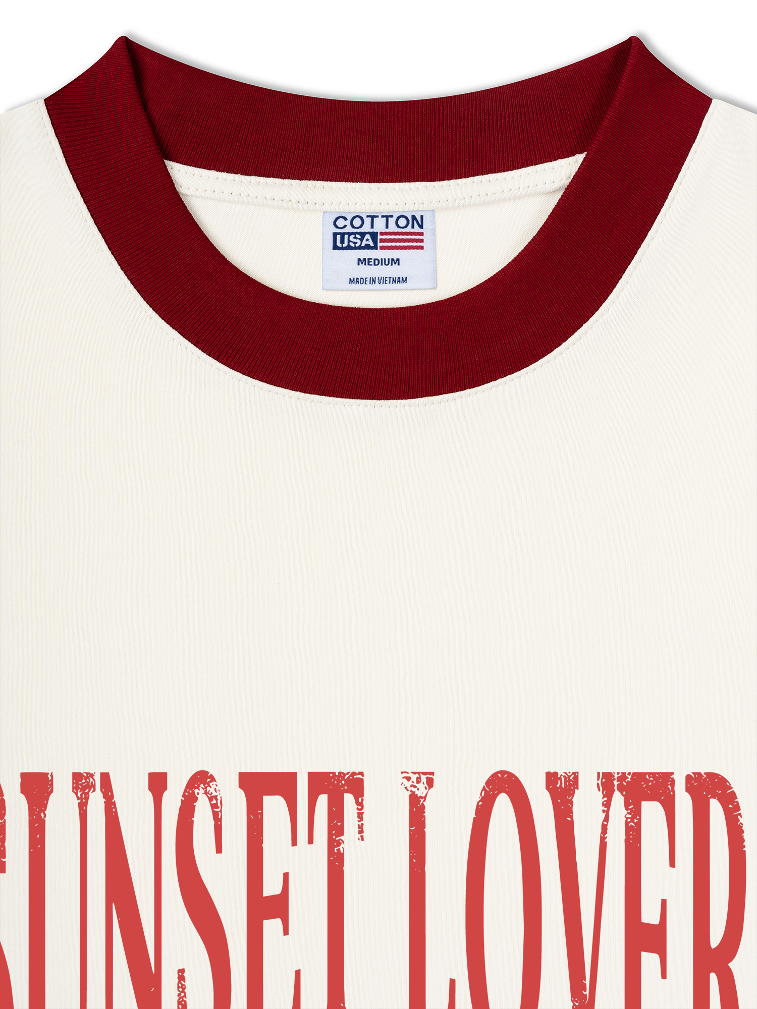 Áo Thun Ringer Relaxed Fit City Sunset Lover Miami