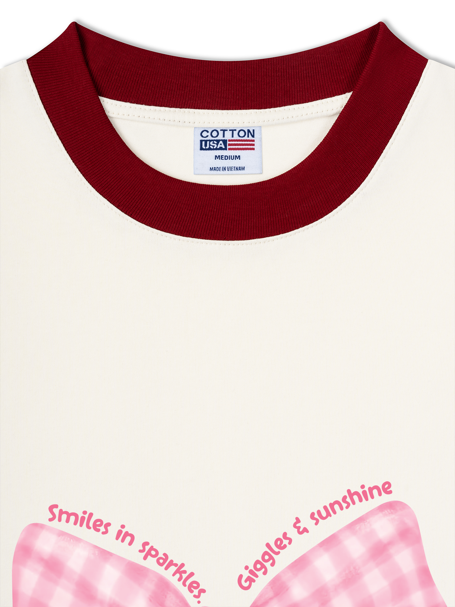 Áo Thun Ringer Relaxed Fit Pink Ribbon