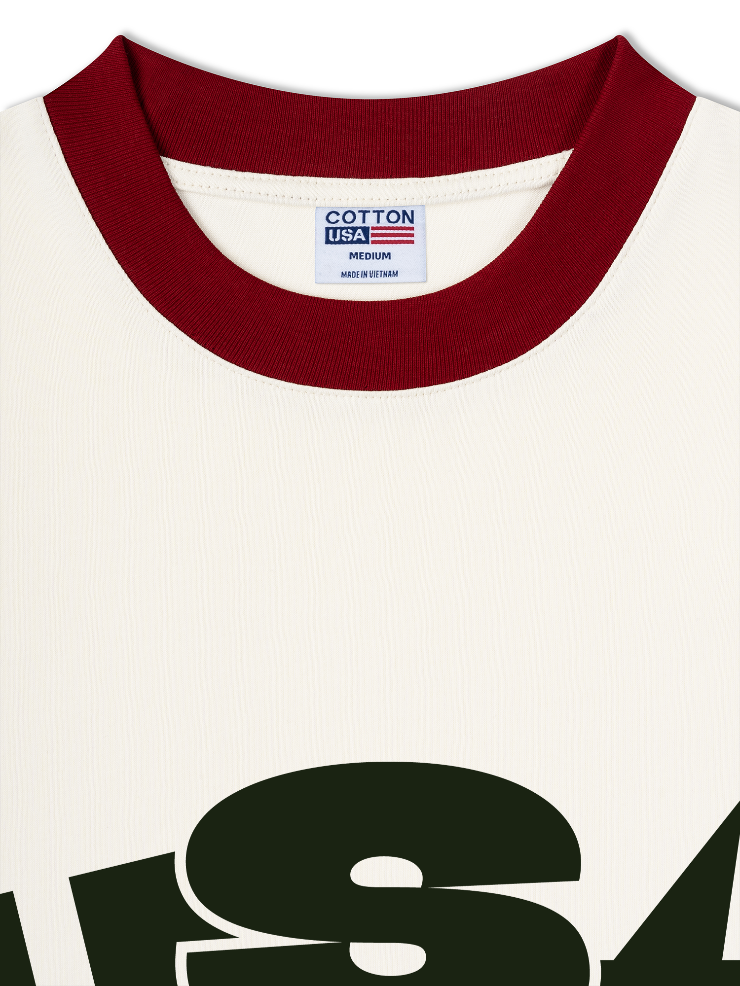 Áo Thun Ringer Relaxed Fit USA Hustle Non Stop