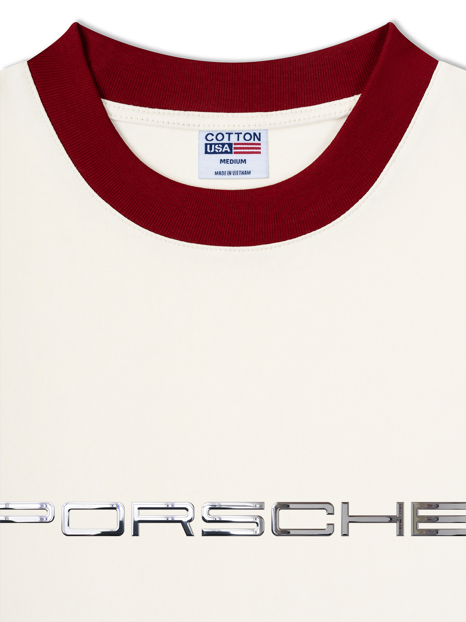 Áo Thun Ringer Relaxed Fit Porsche Chrome Typo