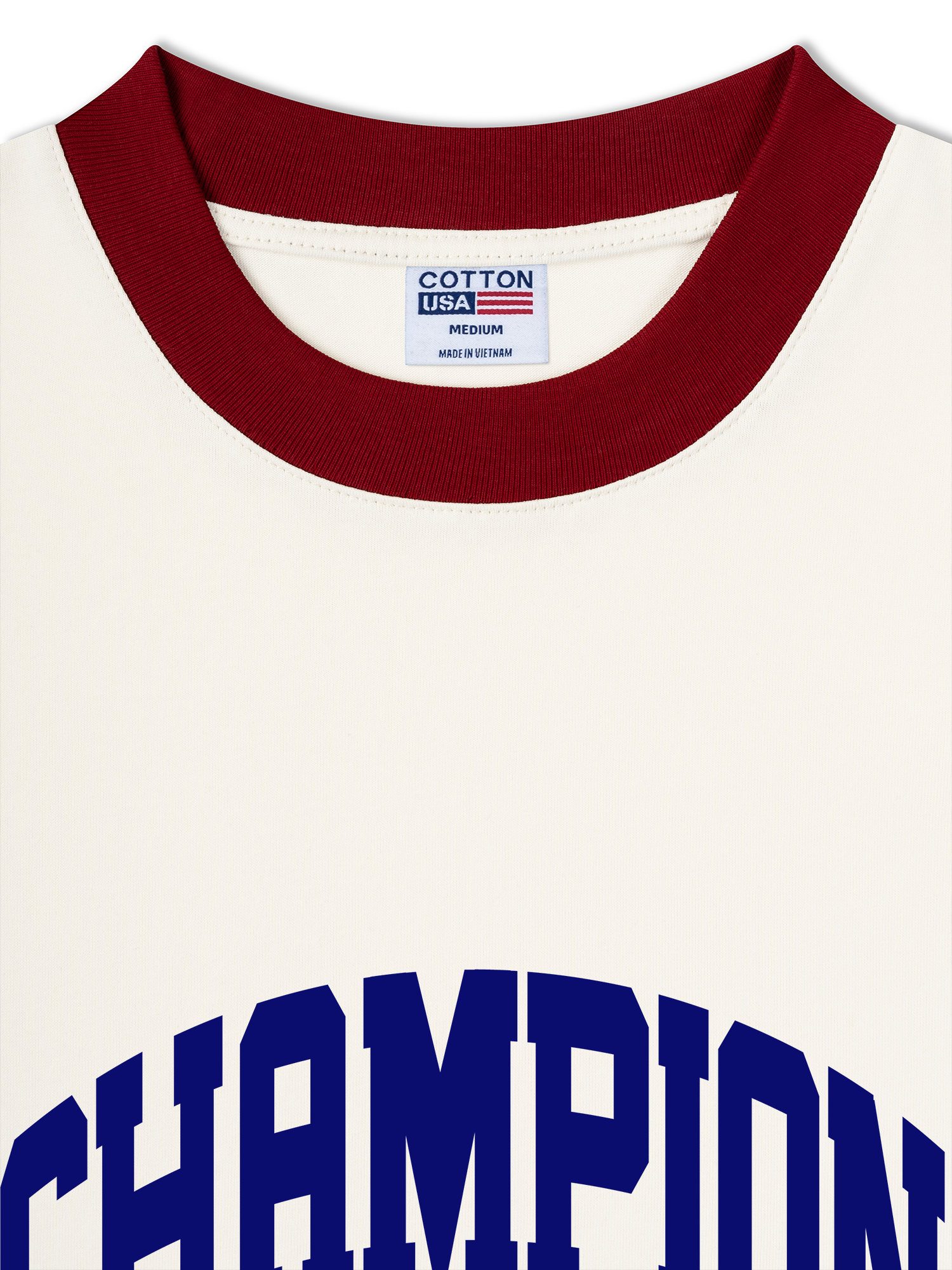 Áo Thun Ringer Relaxed Fit Champions Defeat The Pressure