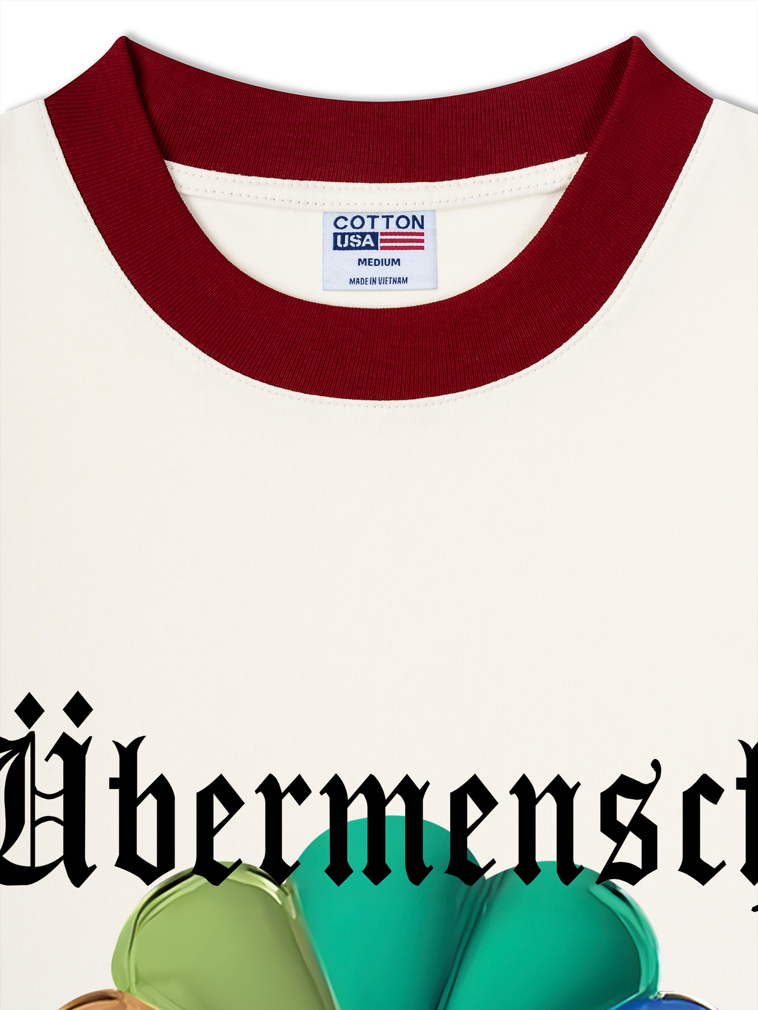 Áo Thun Ringer Relaxed Fit Floral Rainbow GD