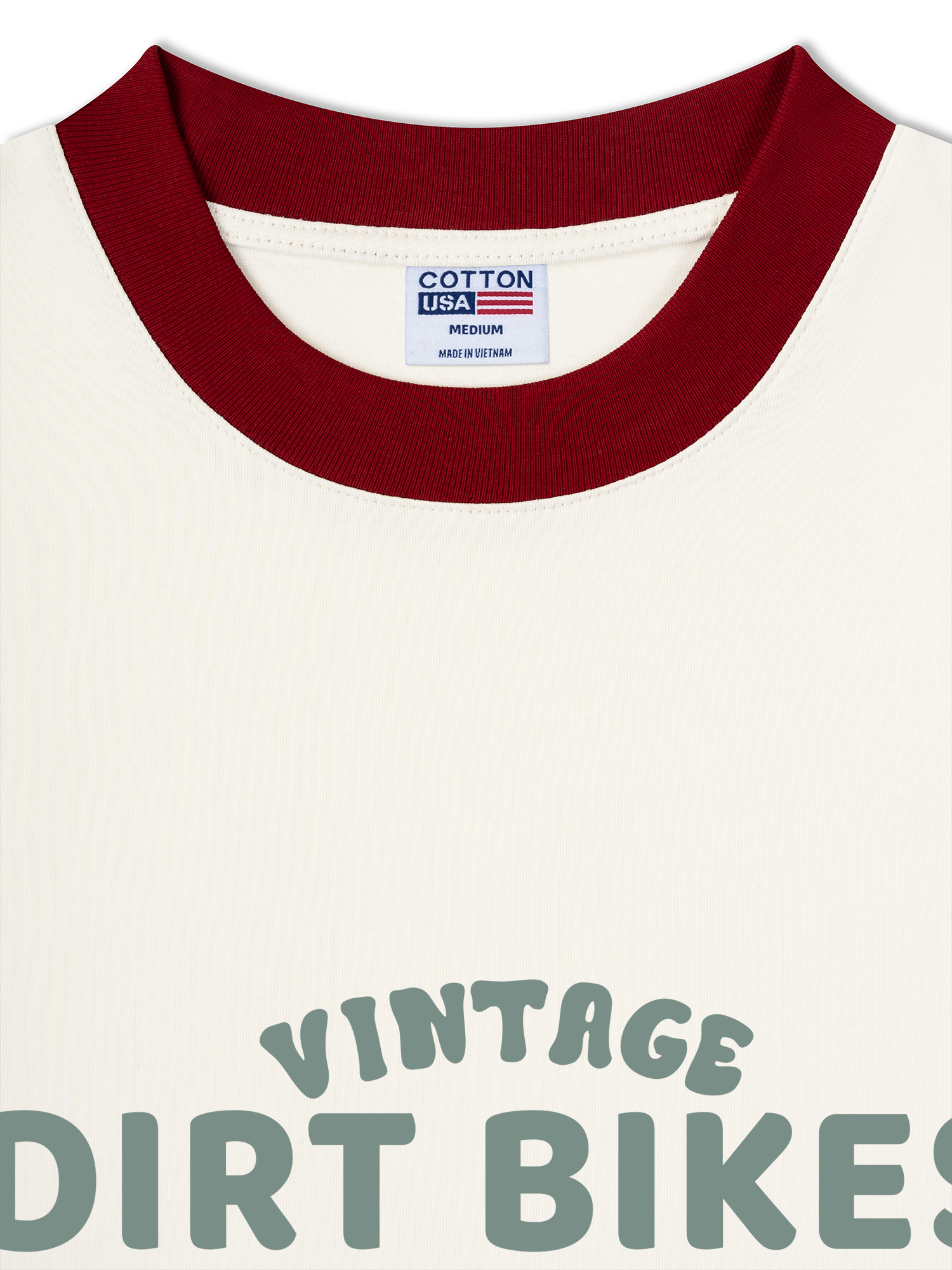 Áo Thun Ringer Relaxed Fit Vintage Dirt Bike