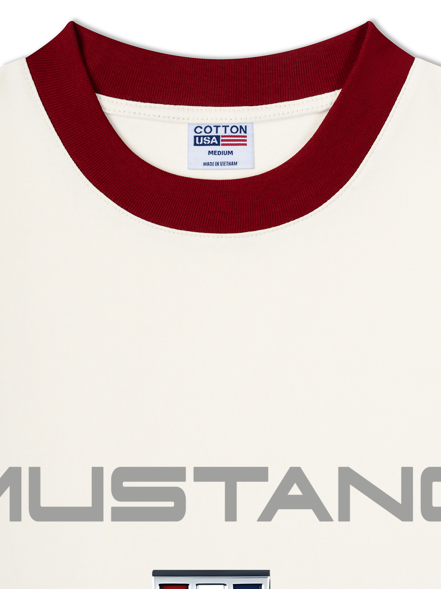 Áo Thun Ringer Relaxed Fit Mustang Silver Logo