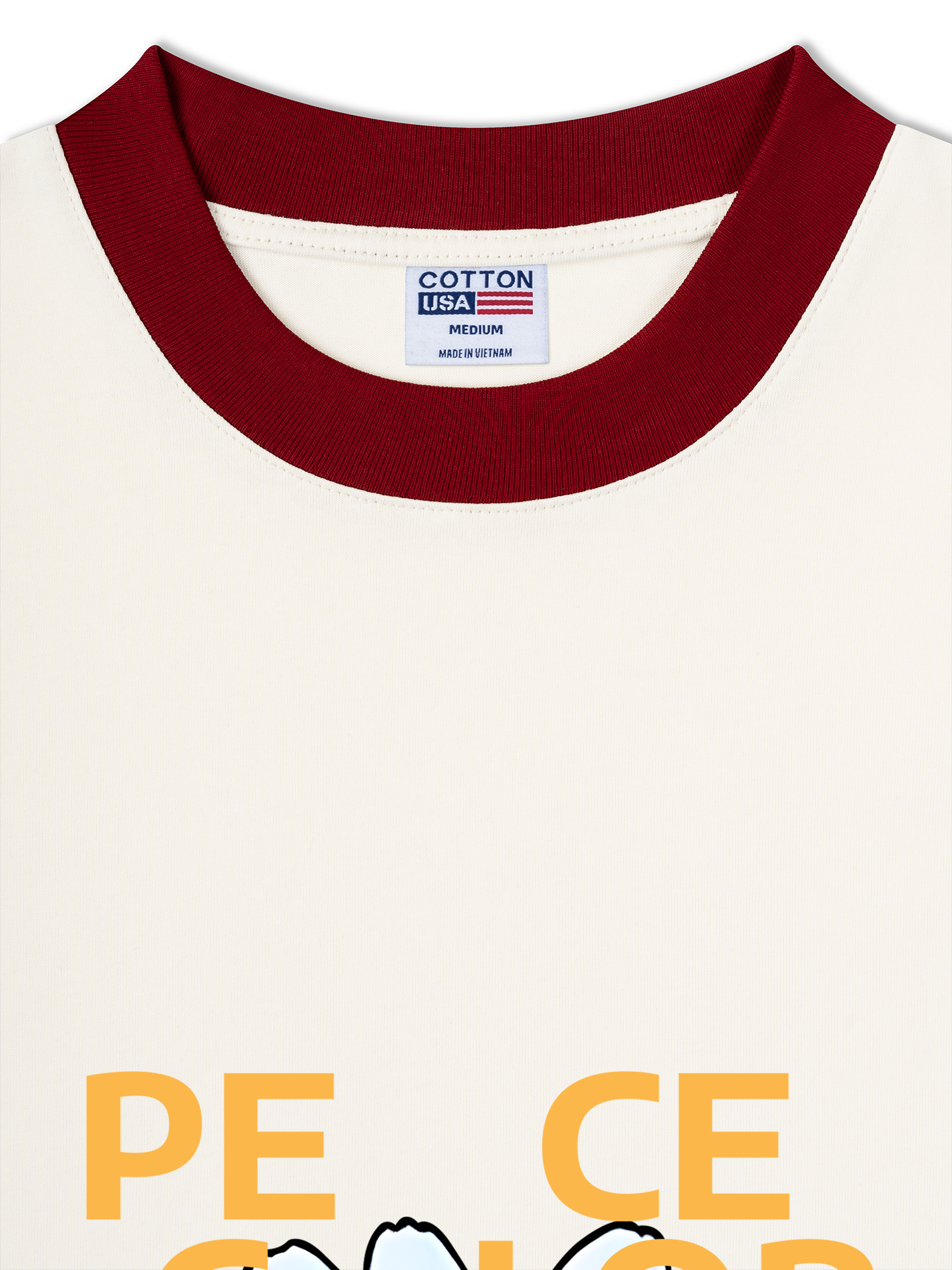 Áo Thun Ringer Relaxed Fit Floral Peace Color Love