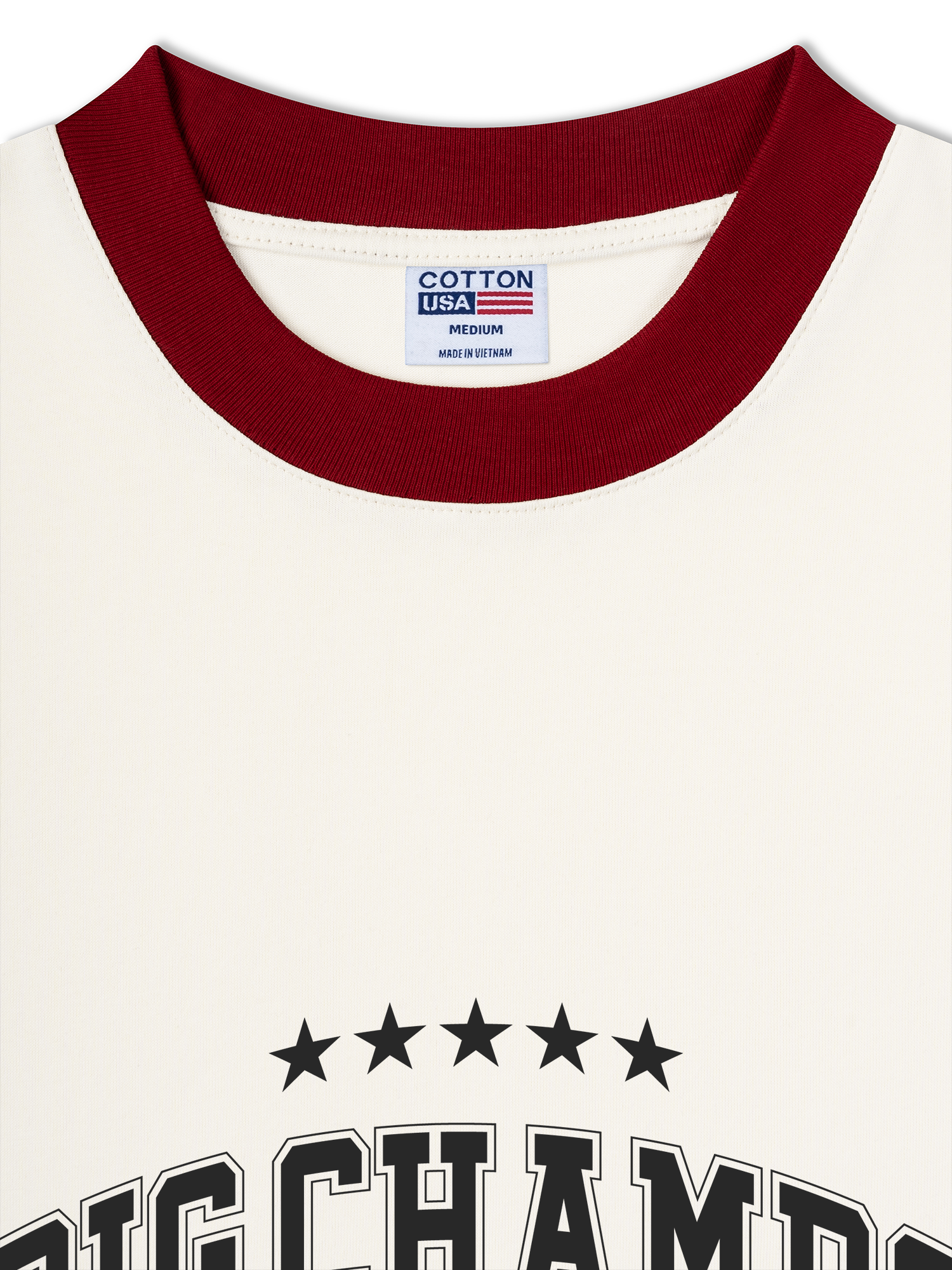 Áo Thun Ringer Relaxed Fit Champions Dont Quit