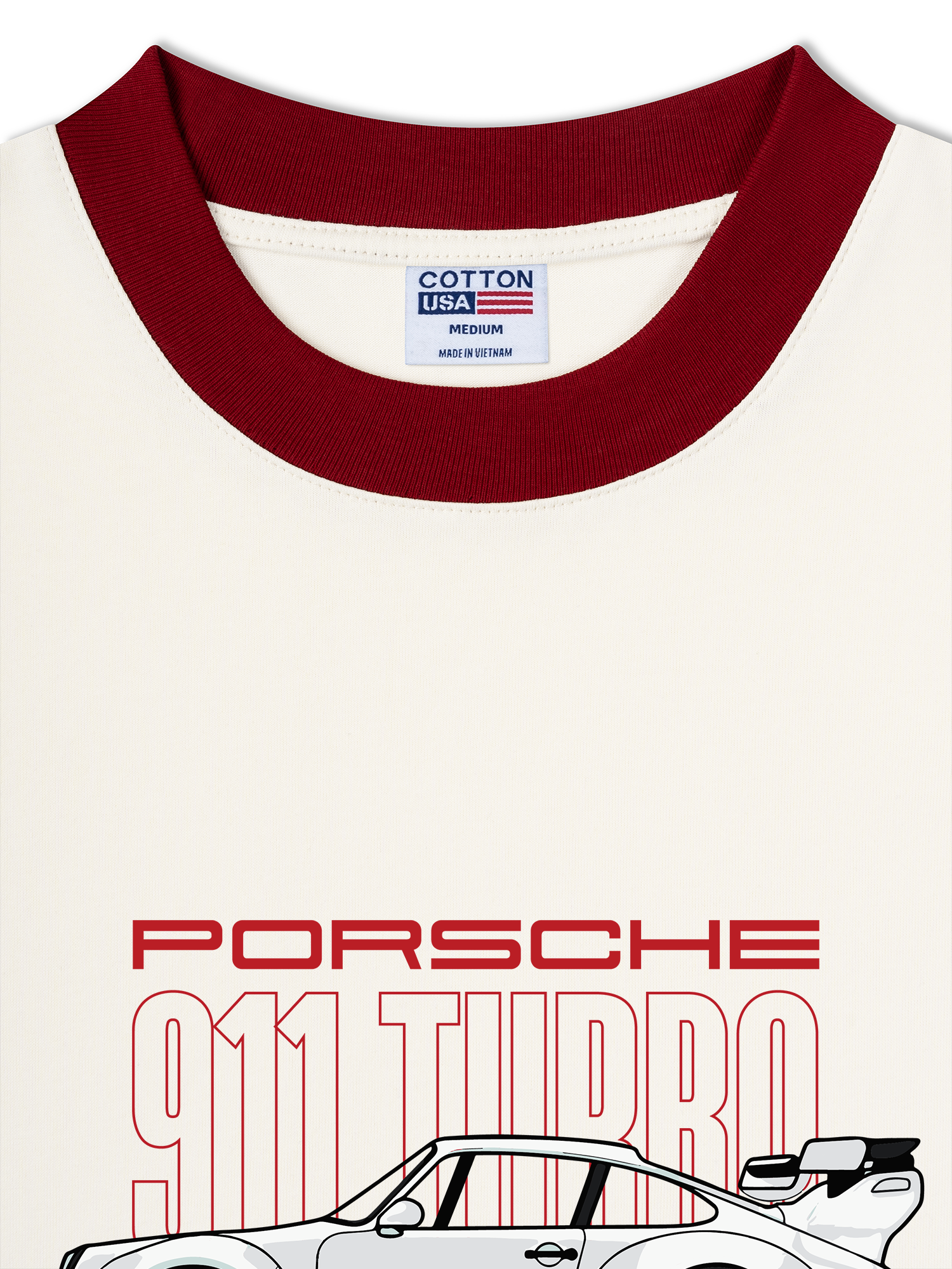 Áo Thun Ringer Relaxed Fit Porsche 911 Turbo