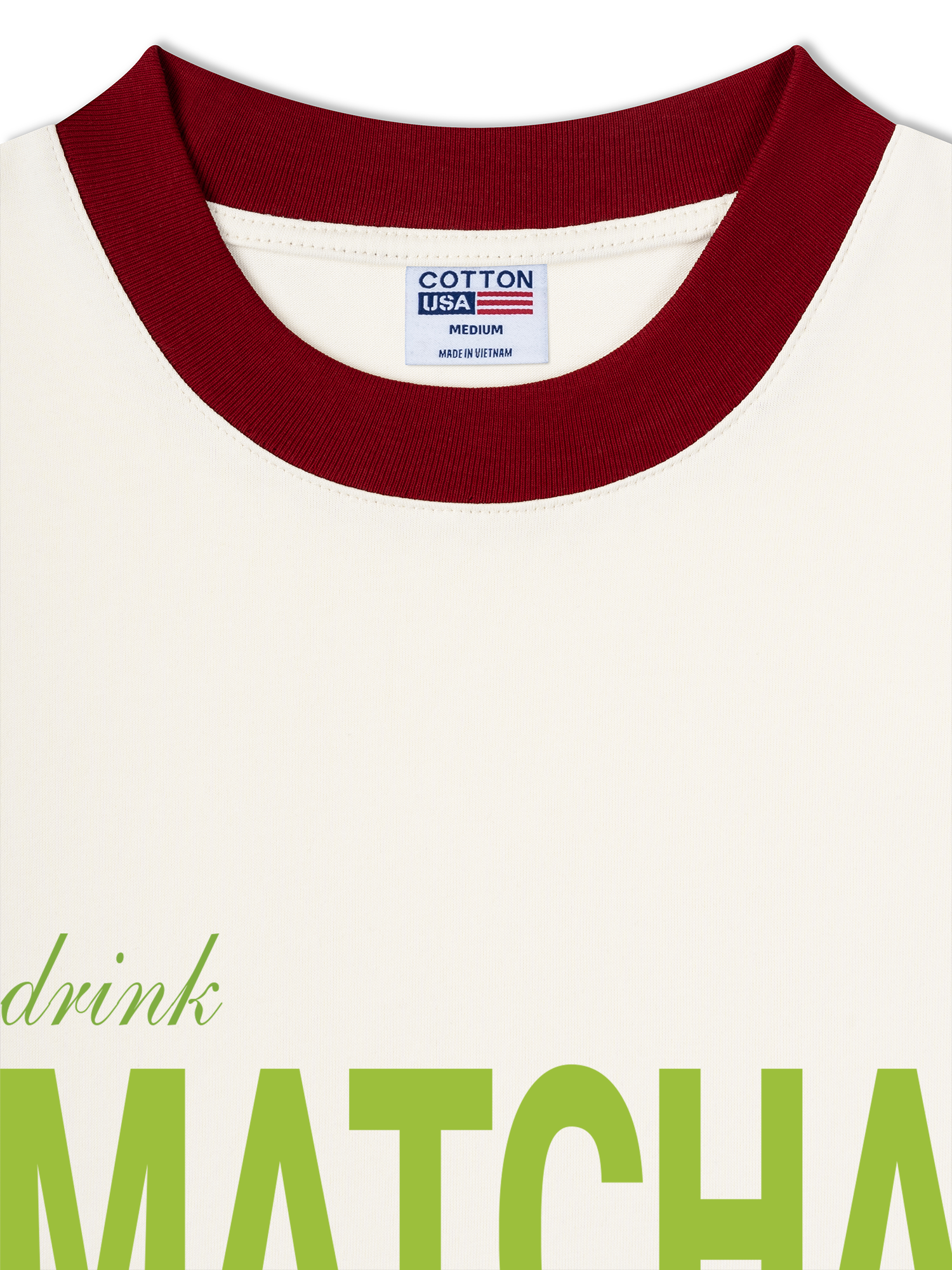 Áo Thun Ringer Relaxed Fit Drink Matcha