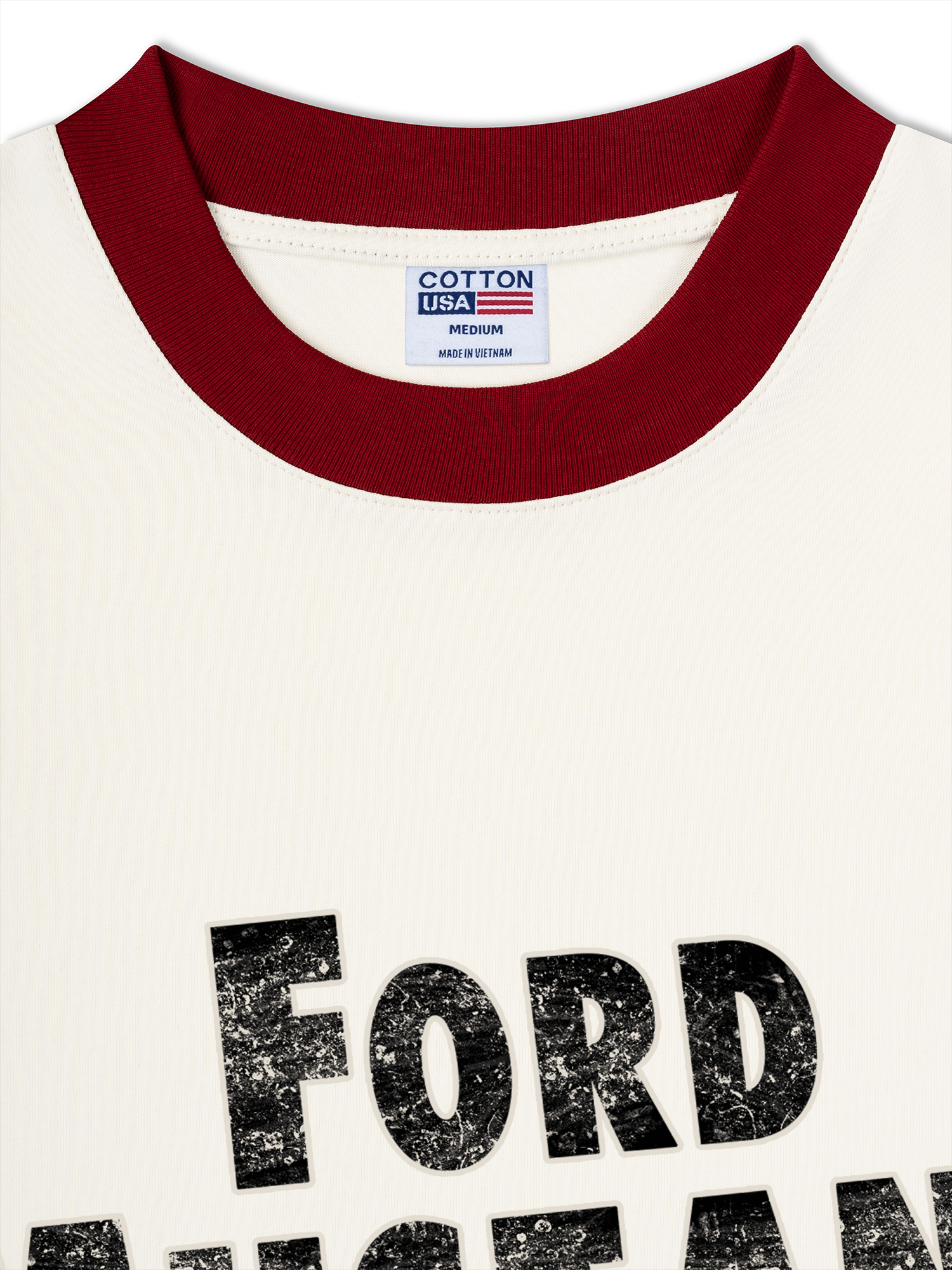 Áo Thun Ringer Relaxed Fit Mustang Retro Ford