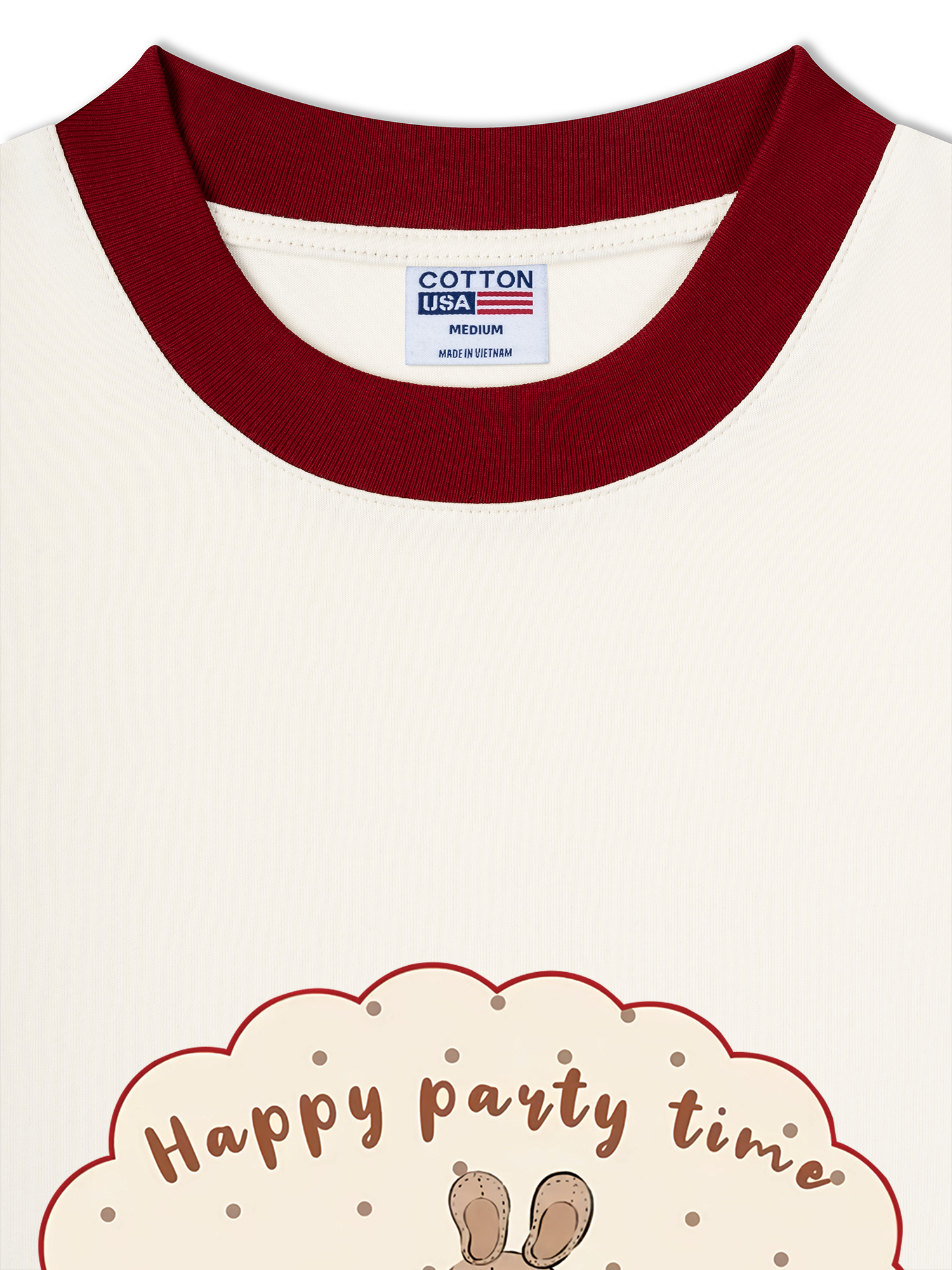 Áo Thun Ringer Relaxed Fit Happy Party Time