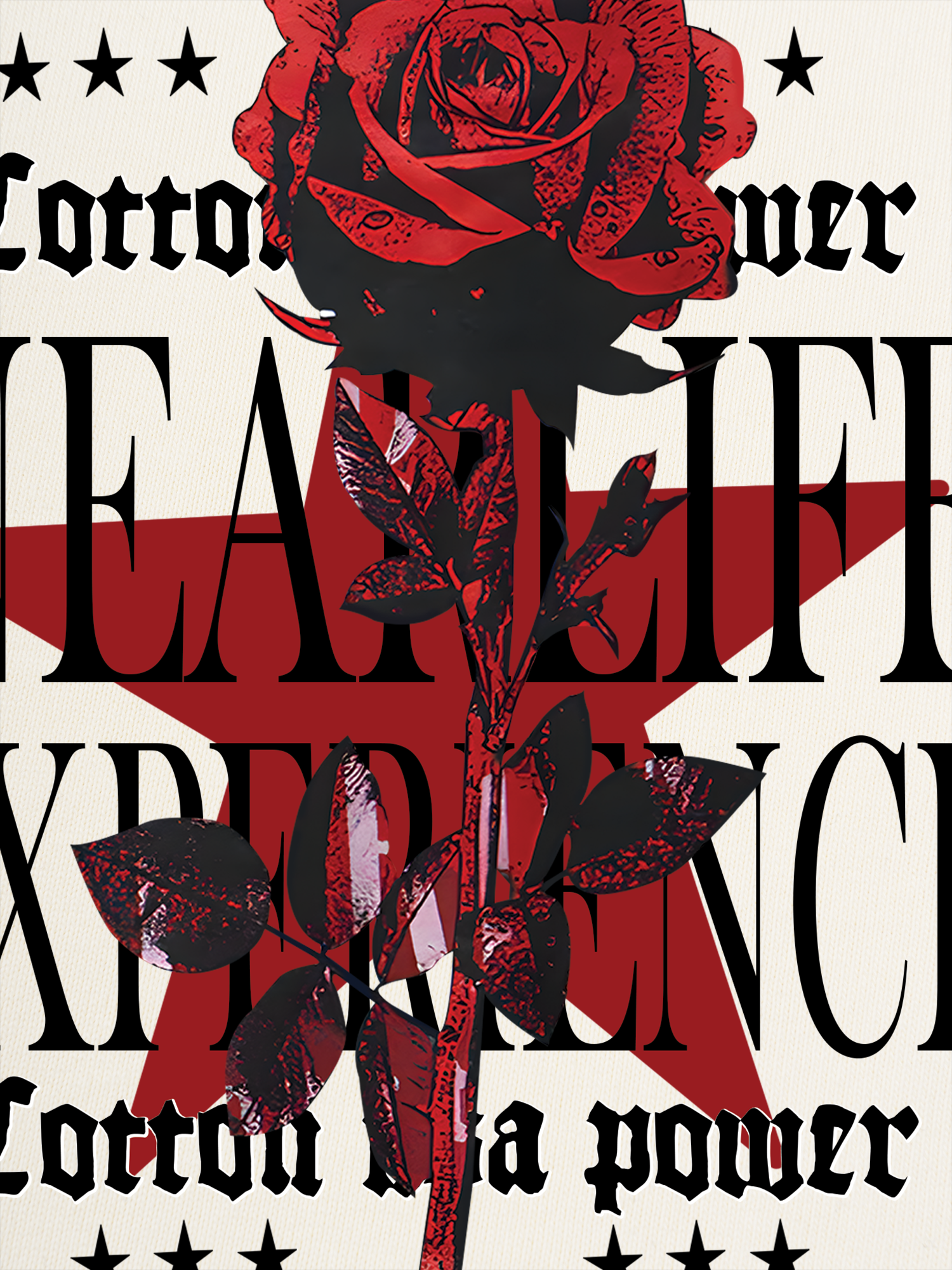 Áo Thun Ringer Relaxed Fit Floral Rose Flower