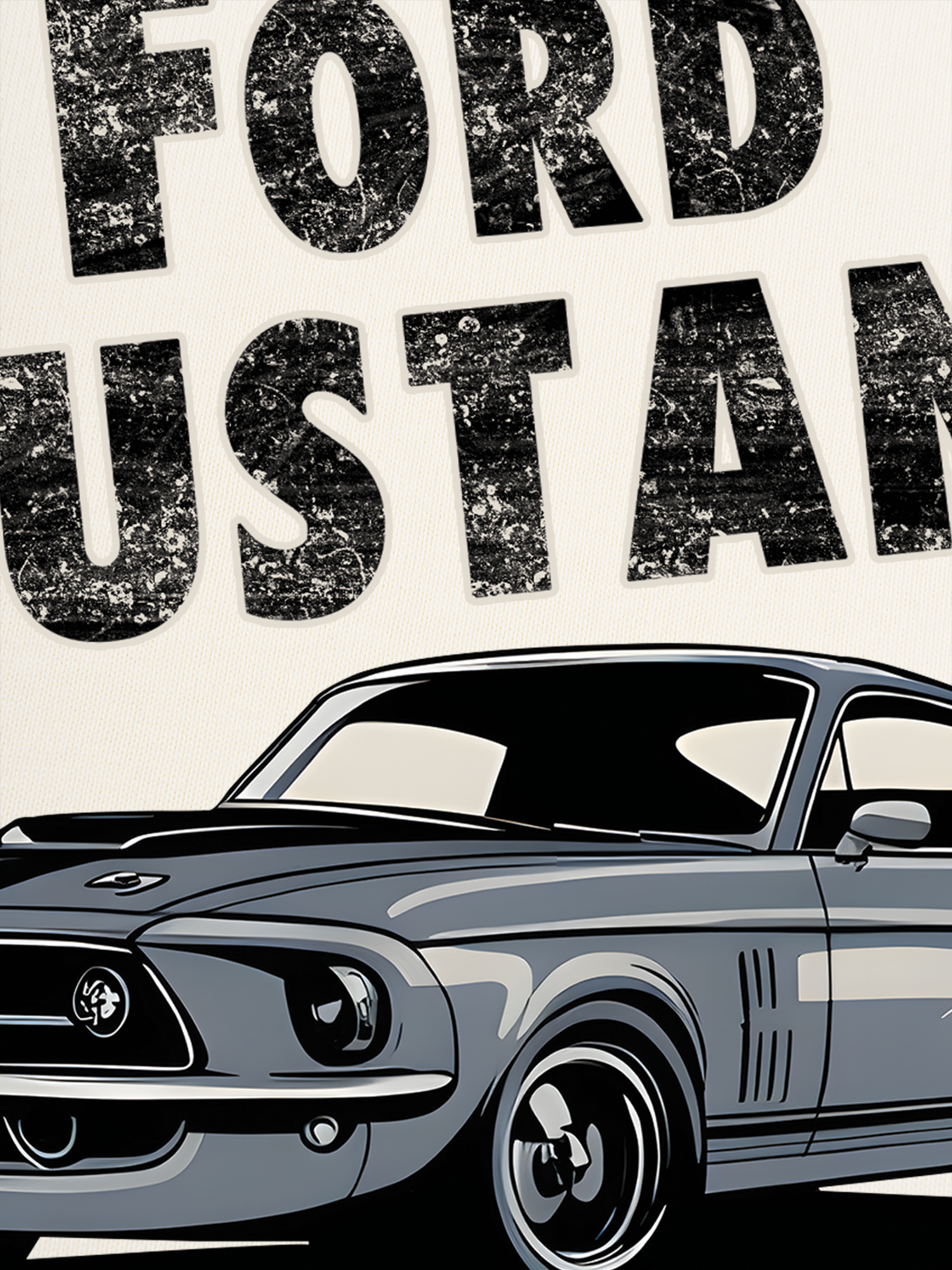 Áo Thun Ringer Relaxed Fit Mustang Retro Ford