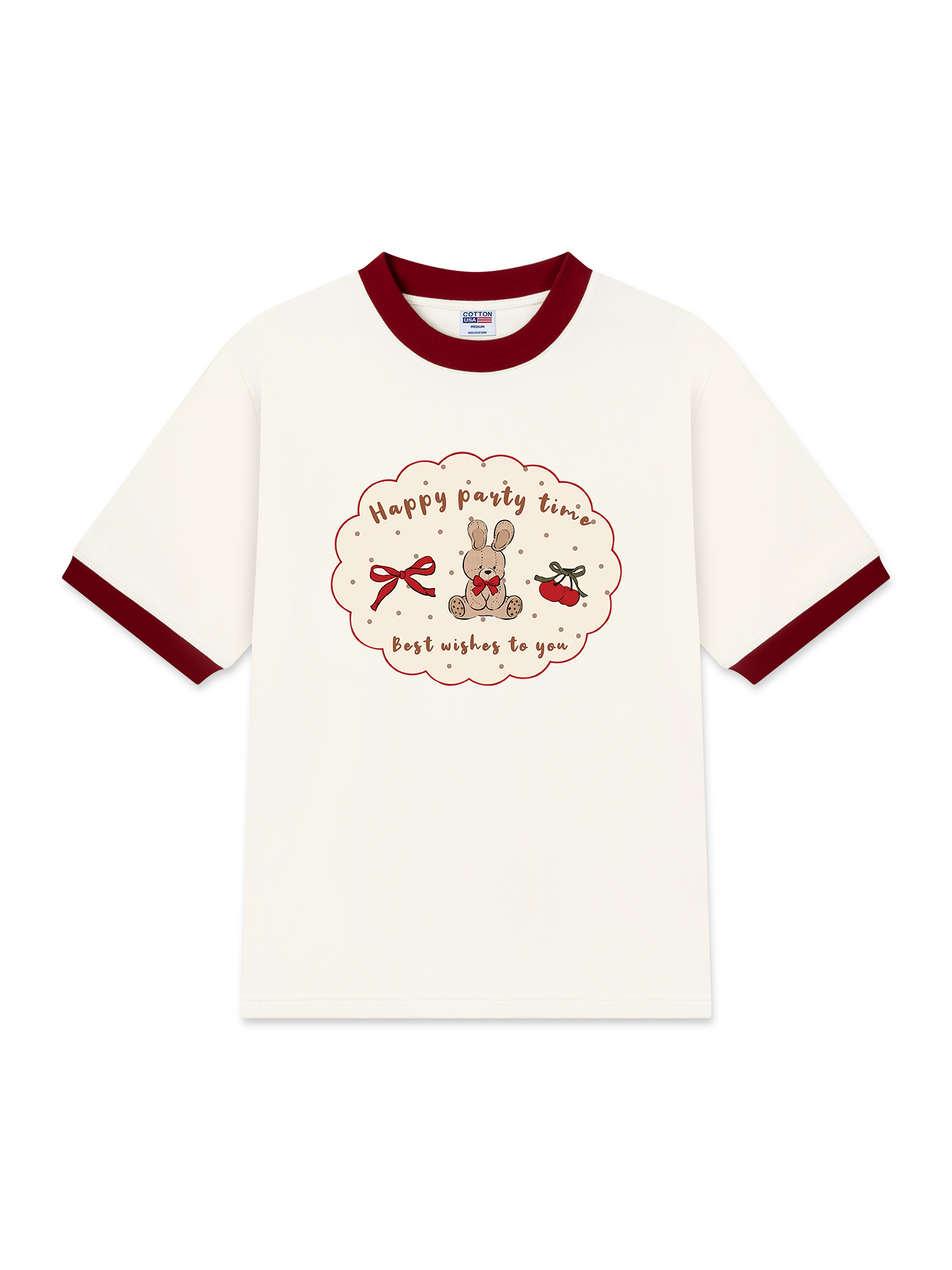 Áo Thun Ringer Relaxed Fit Happy Party Time