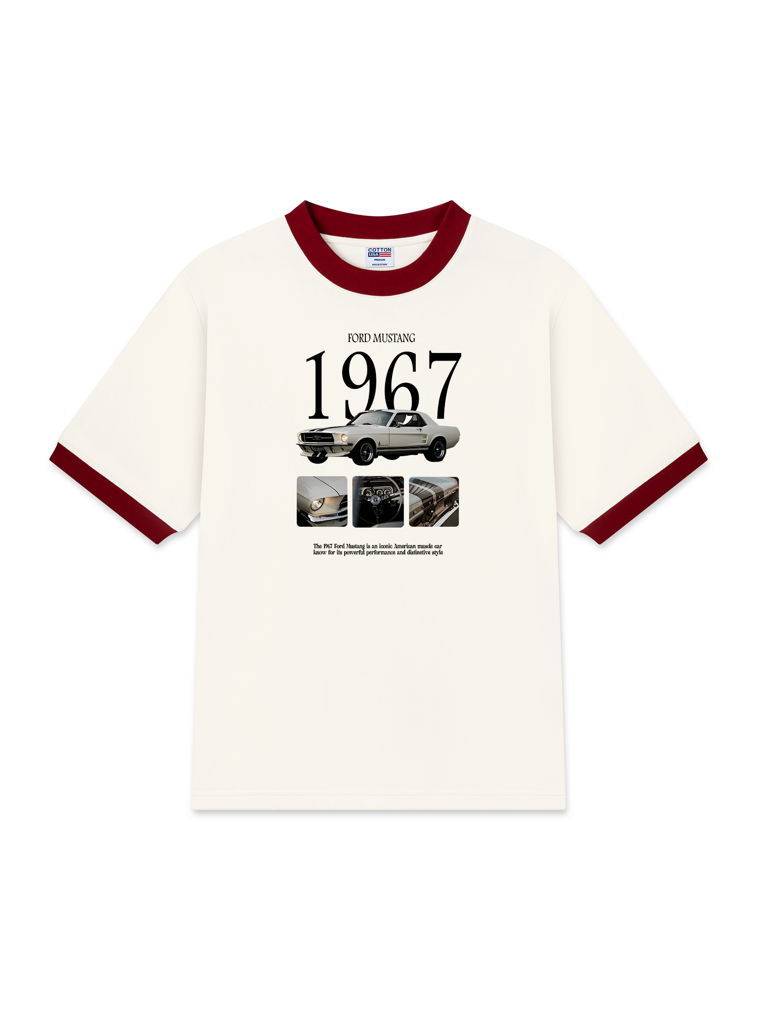 Áo Thun Ringer Relaxed Fit Mustang 1967