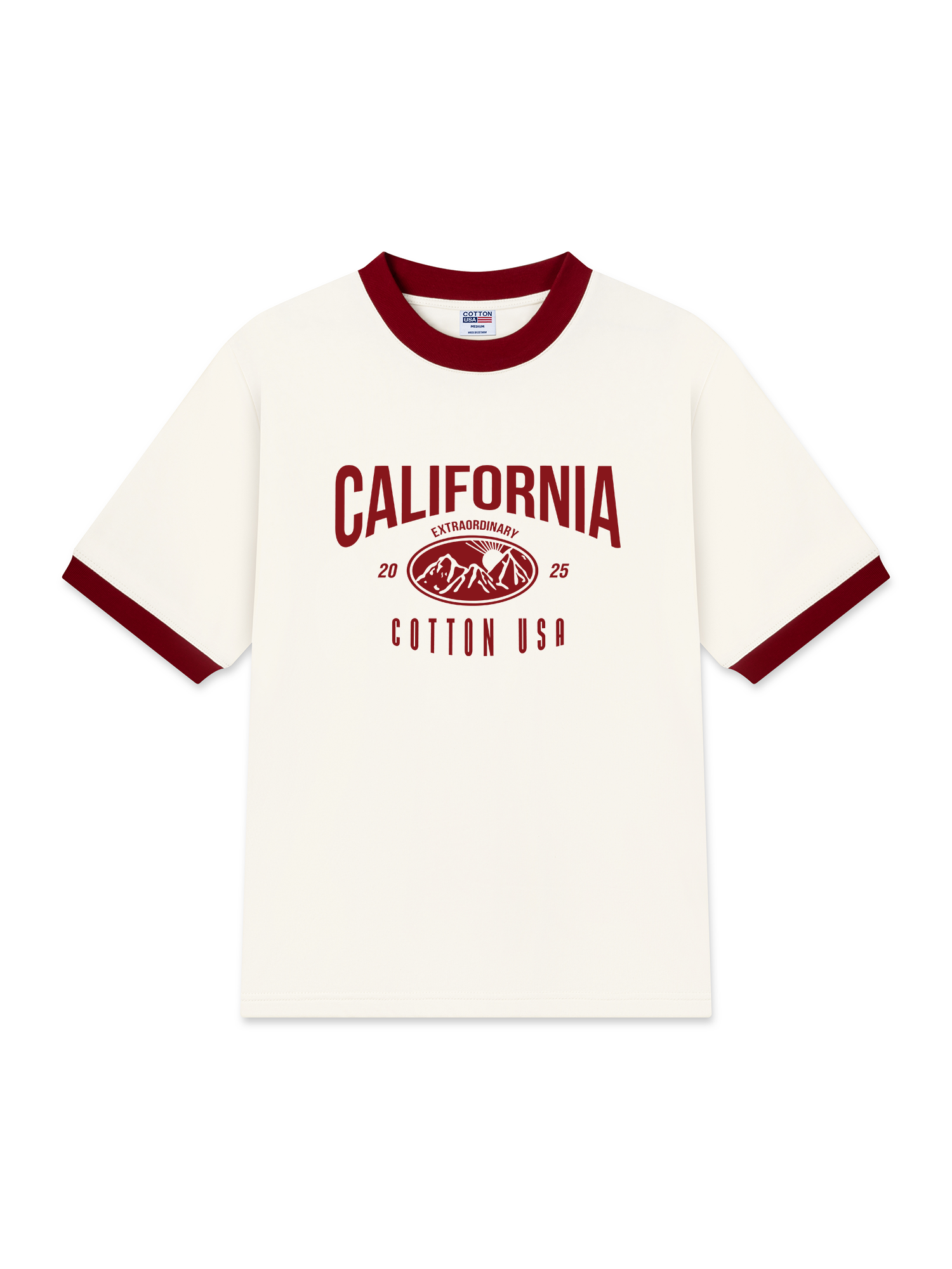 Áo Thun Ringer Relaxed Fit USA California Extraordinary